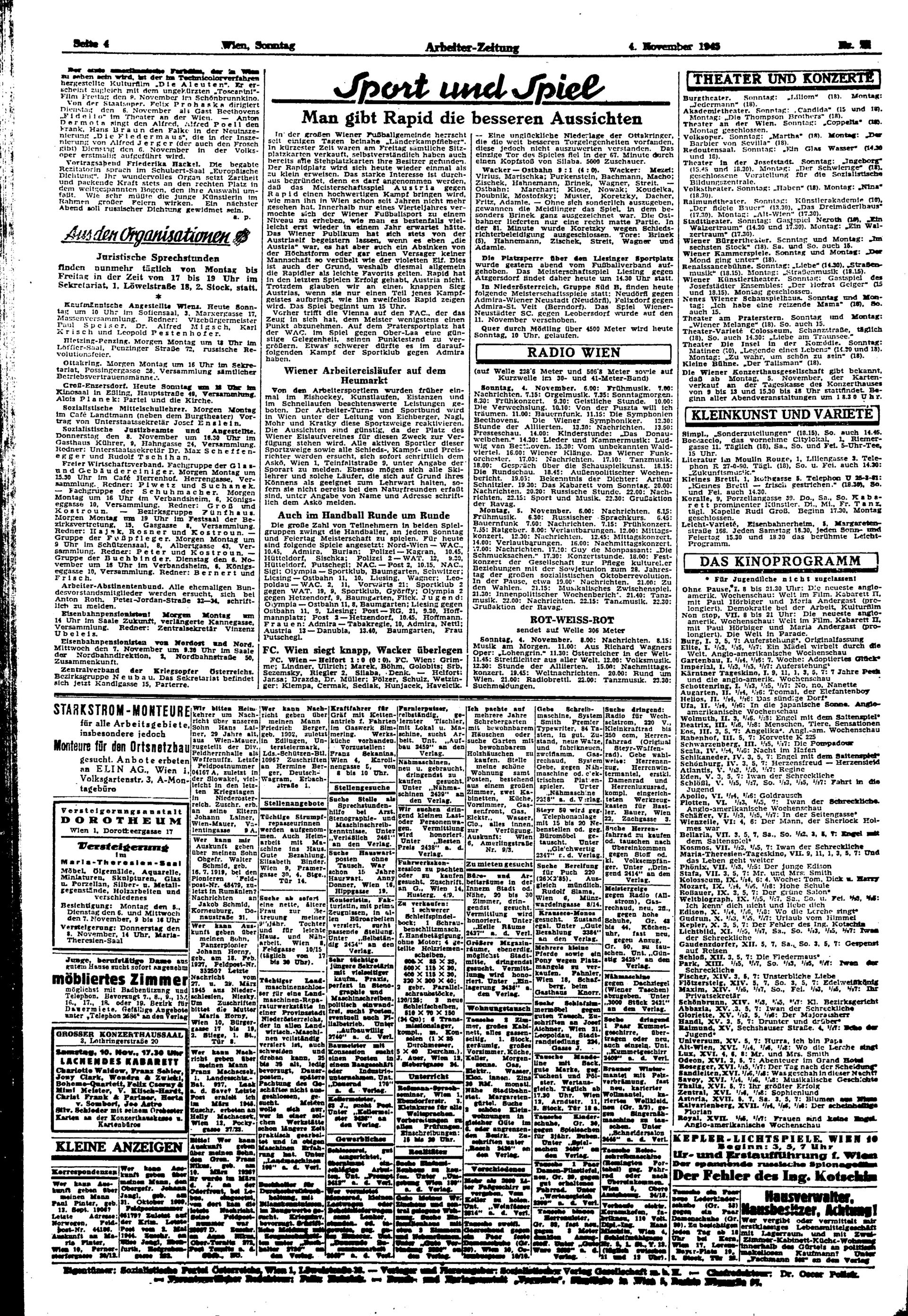 Ausgabe So. 04.11.1945, Seite 4