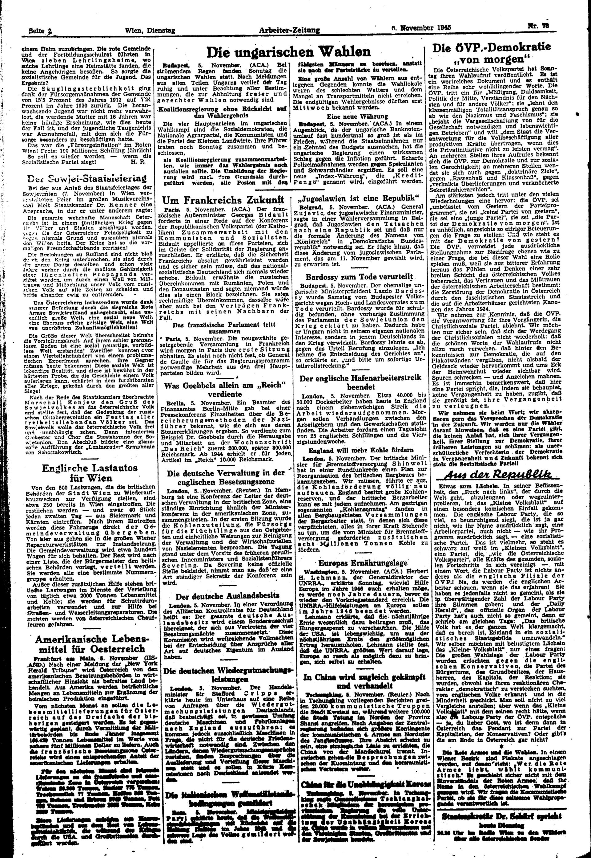 Ausgabe Di. 06.11.1945, Seite 2