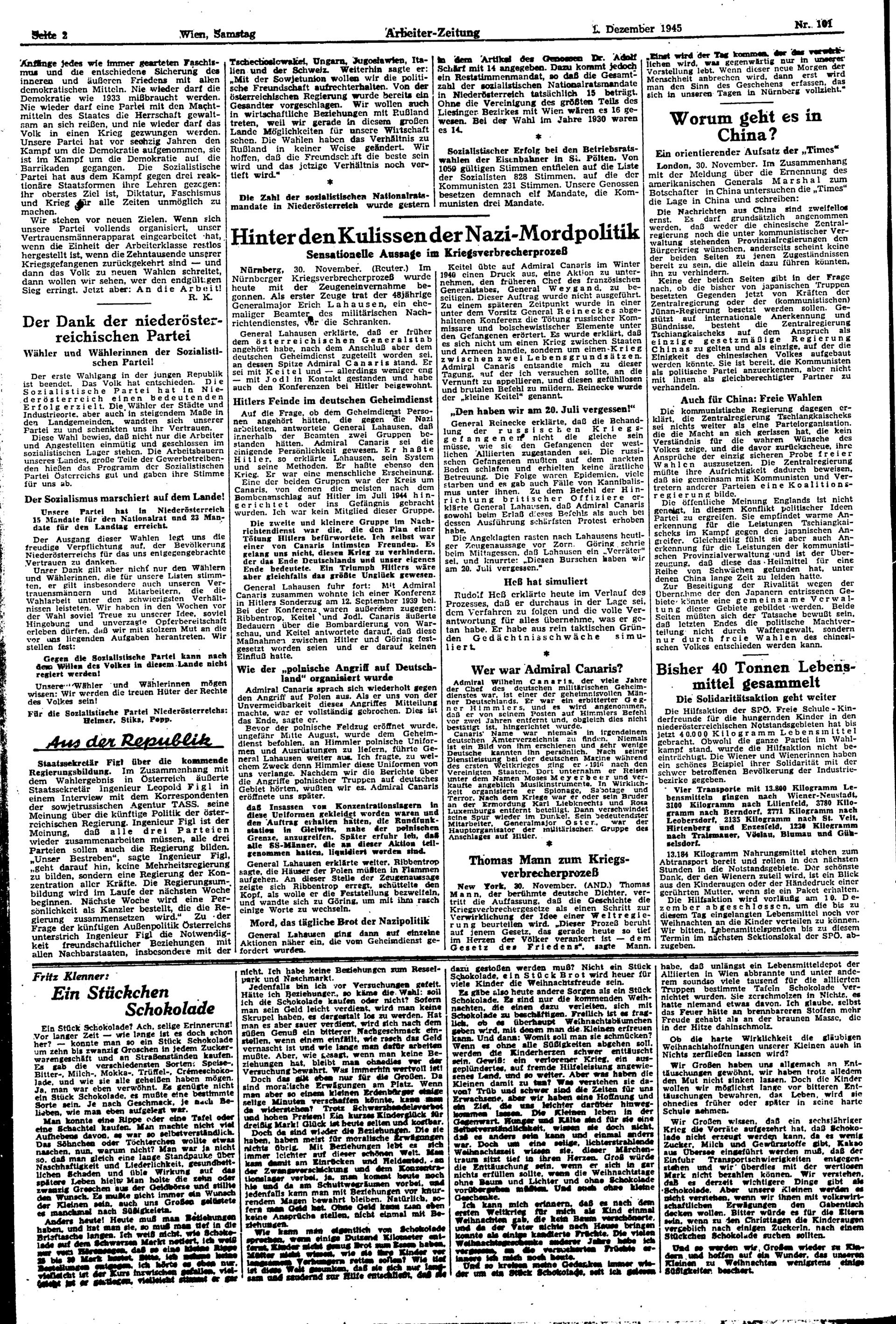 Ausgabe Sa. 01.12.1945, Seite 2