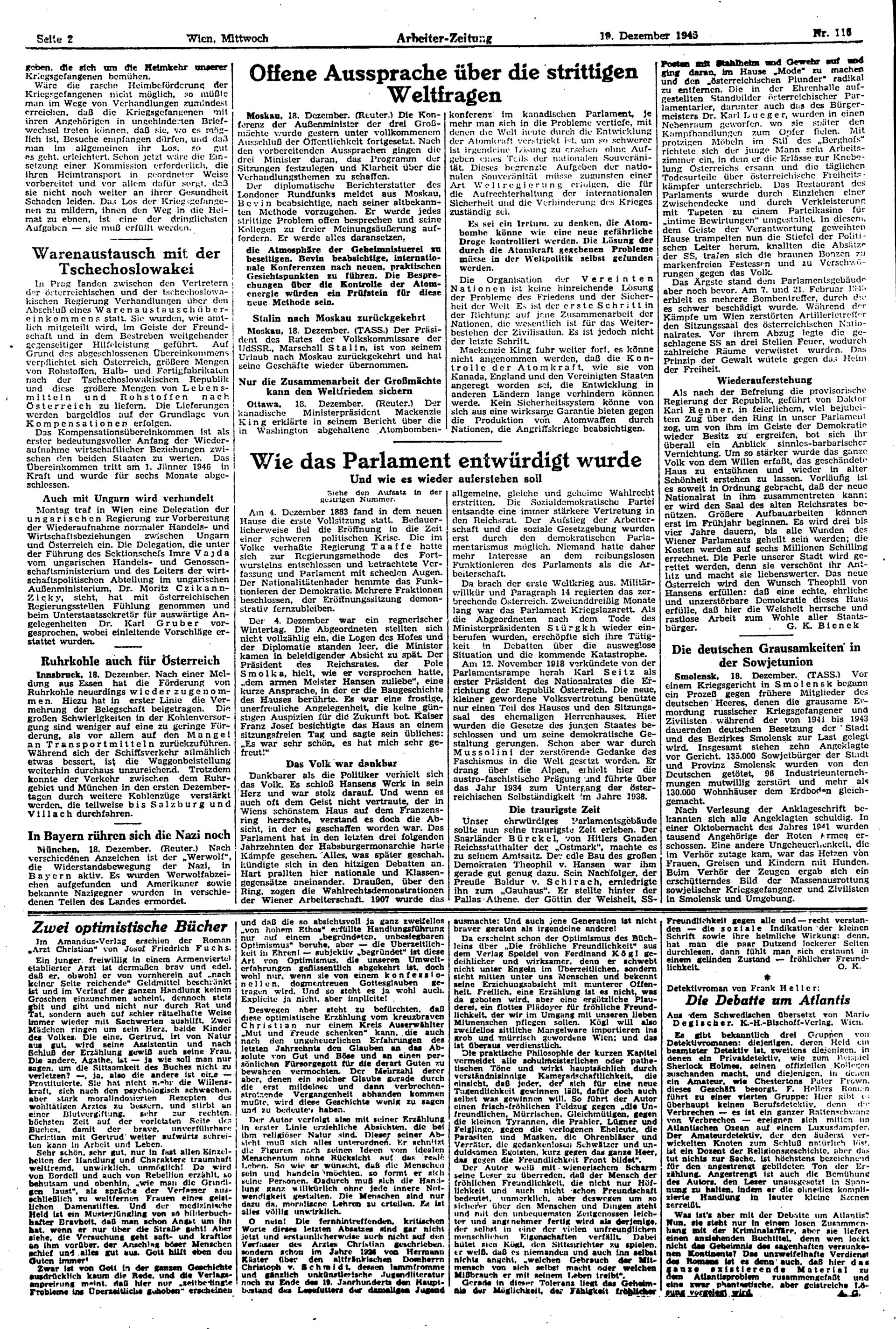 Ausgabe Mi. 19.12.1945, Seite 2
