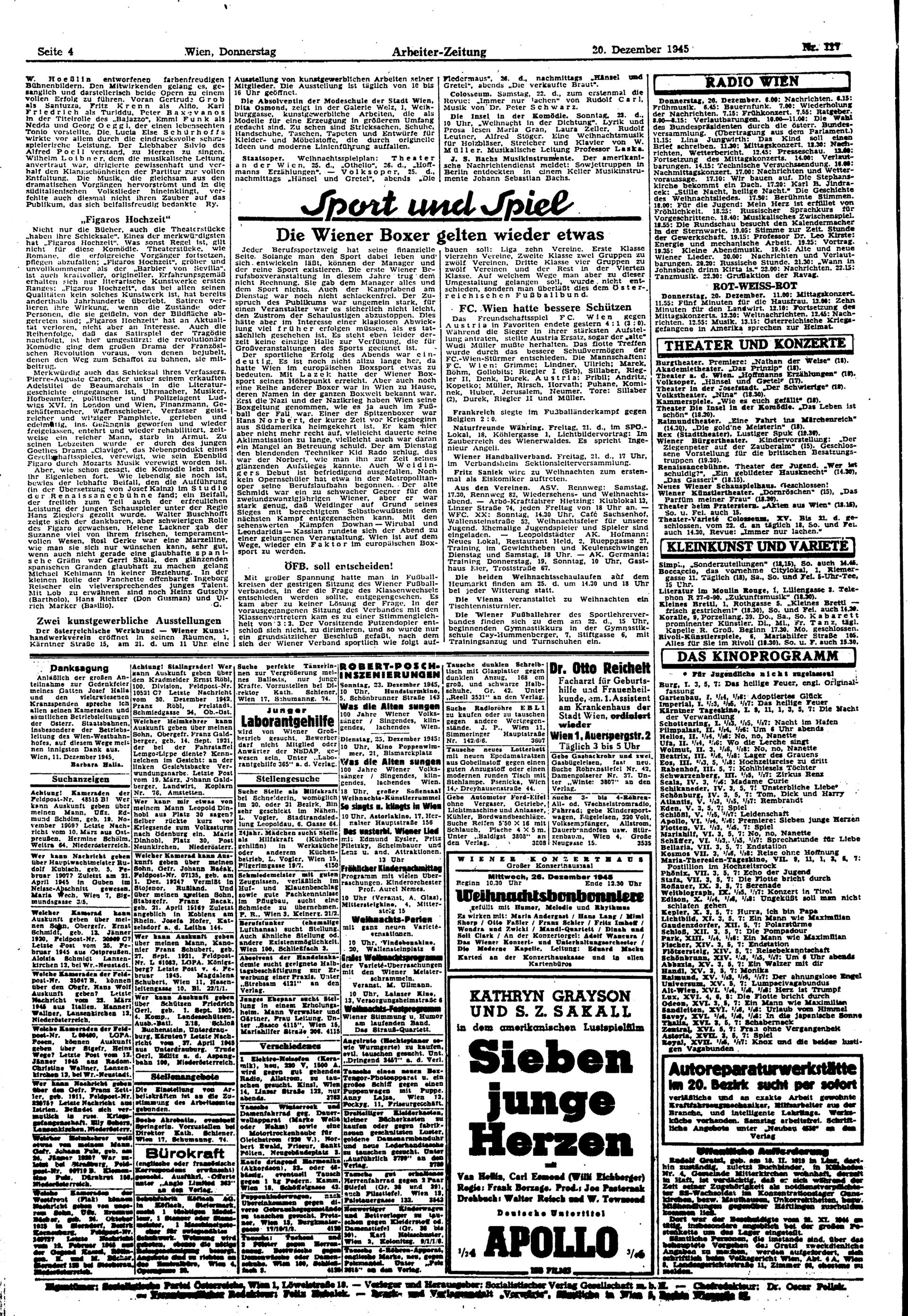 Ausgabe Do. 20.12.1945, Seite 4
