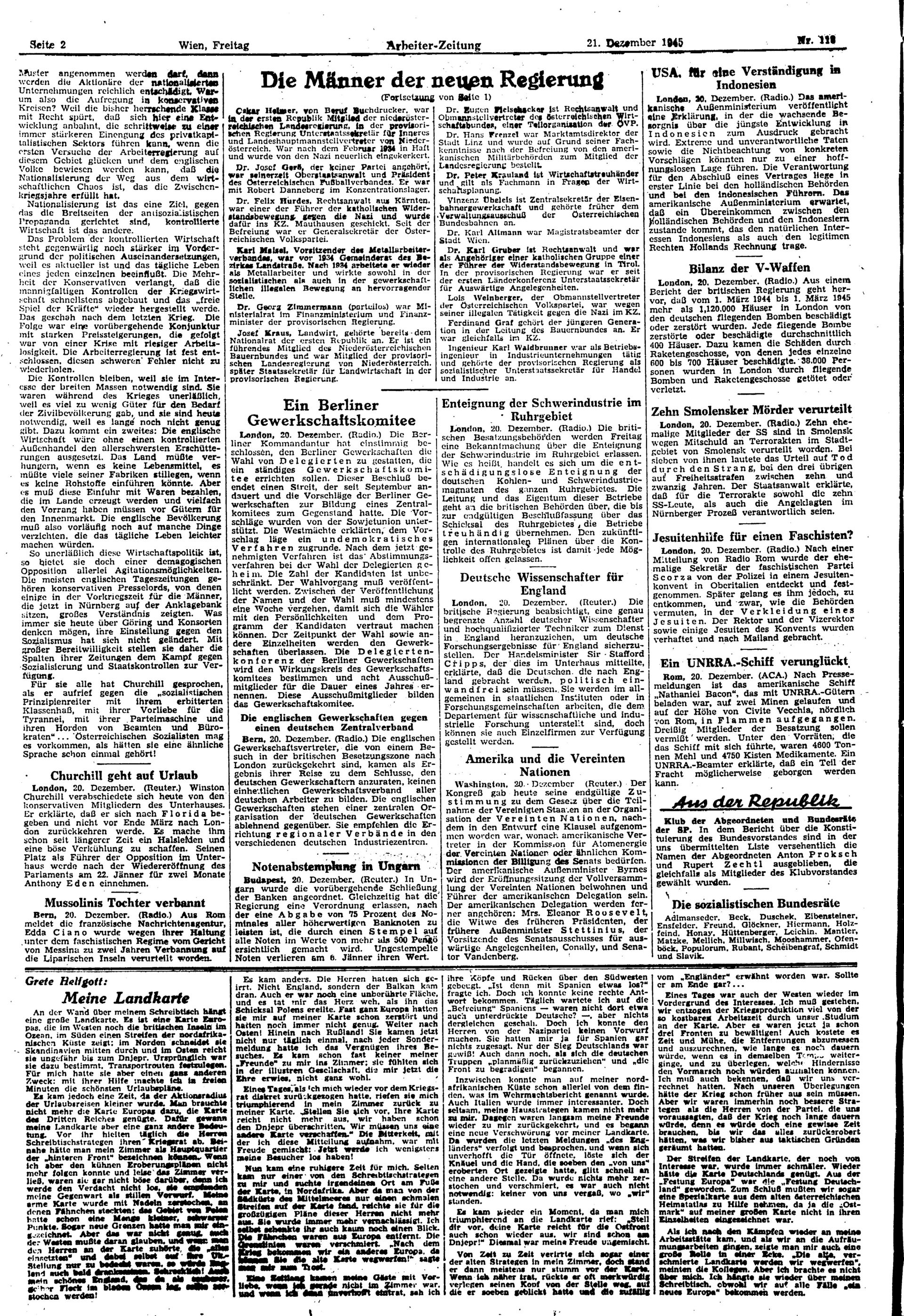Ausgabe Fr. 21.12.1945, Seite 2