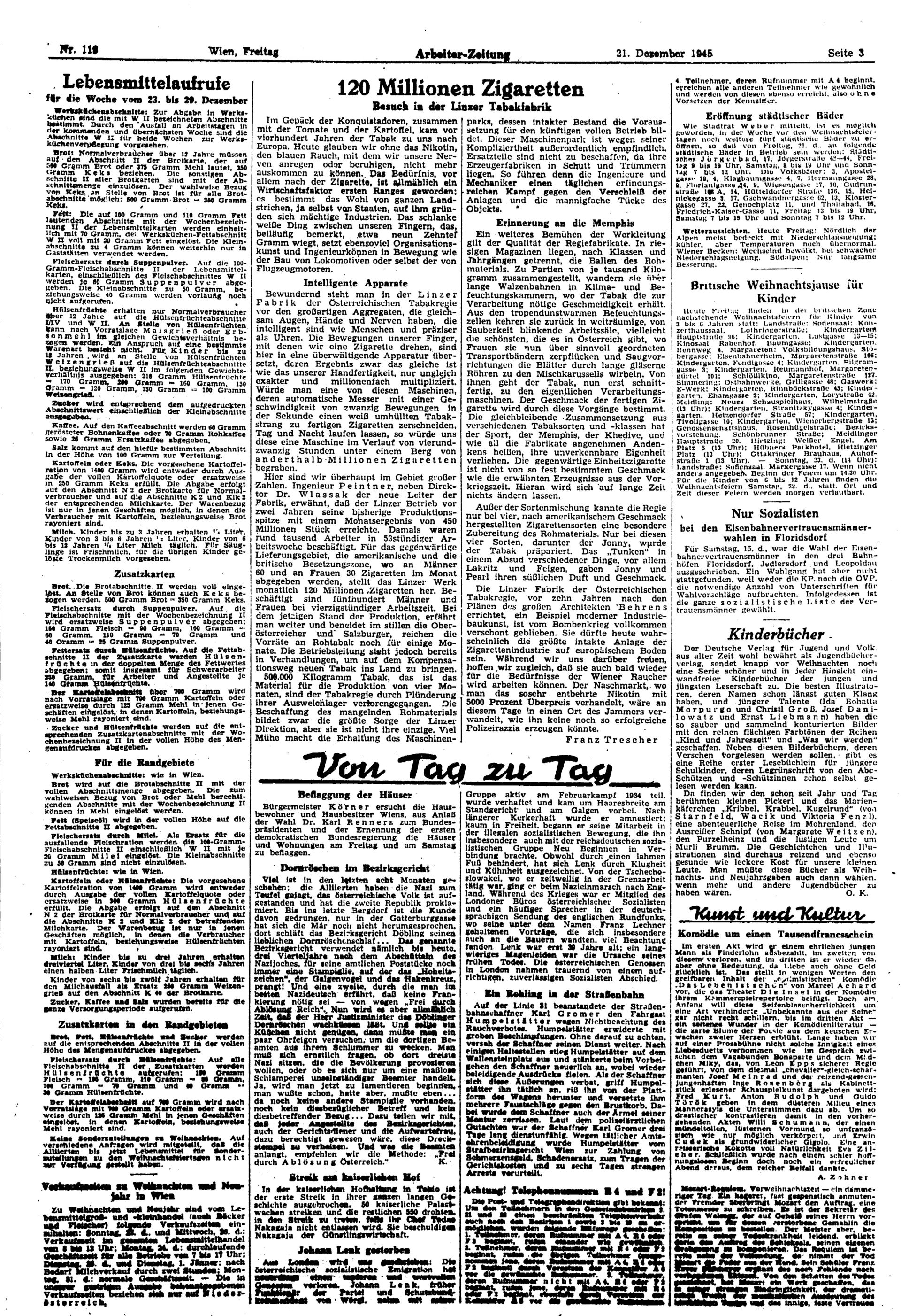Ausgabe Fr. 21.12.1945, Seite 3