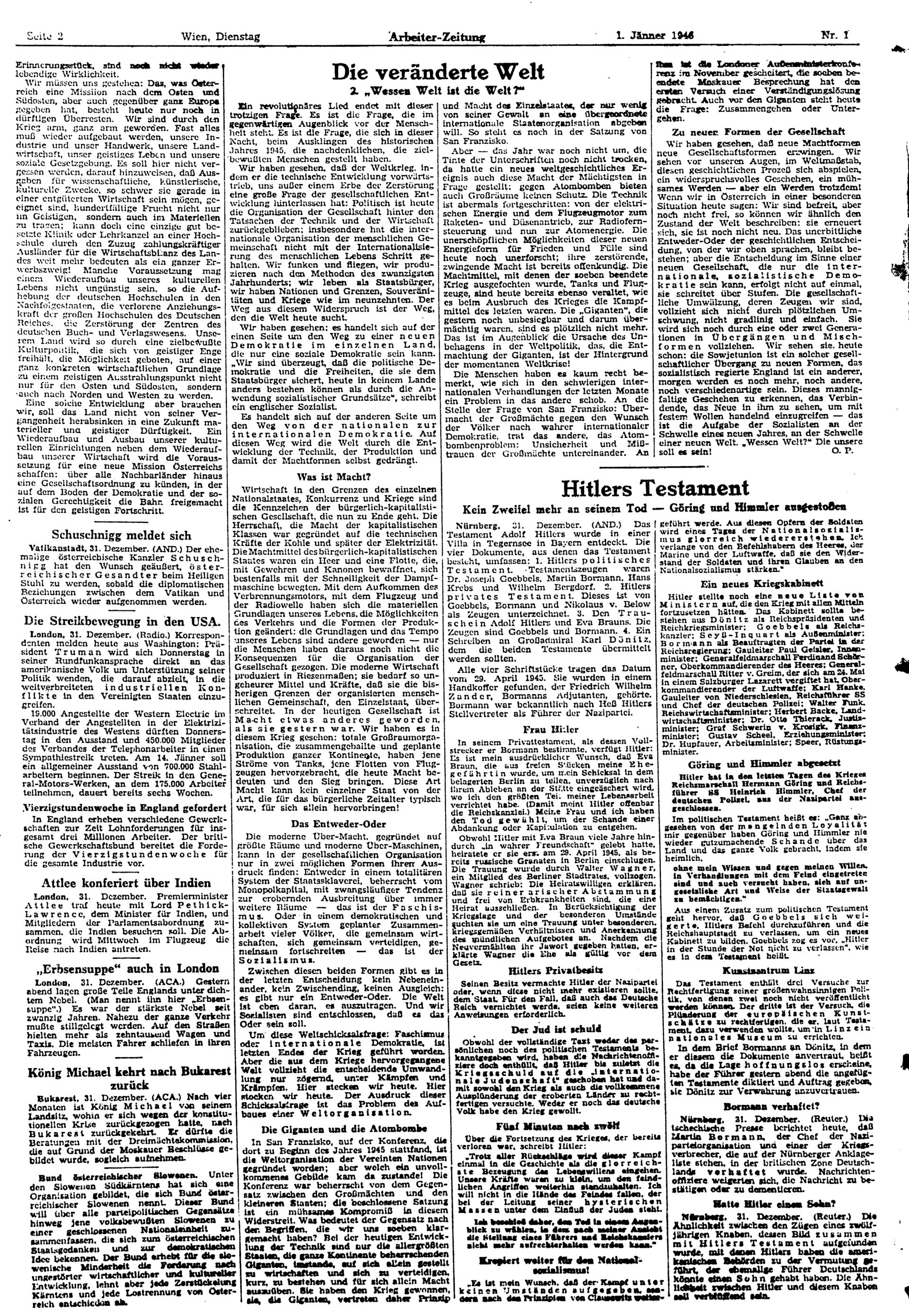 Ausgabe Di. 01.01.1946, Seite 2