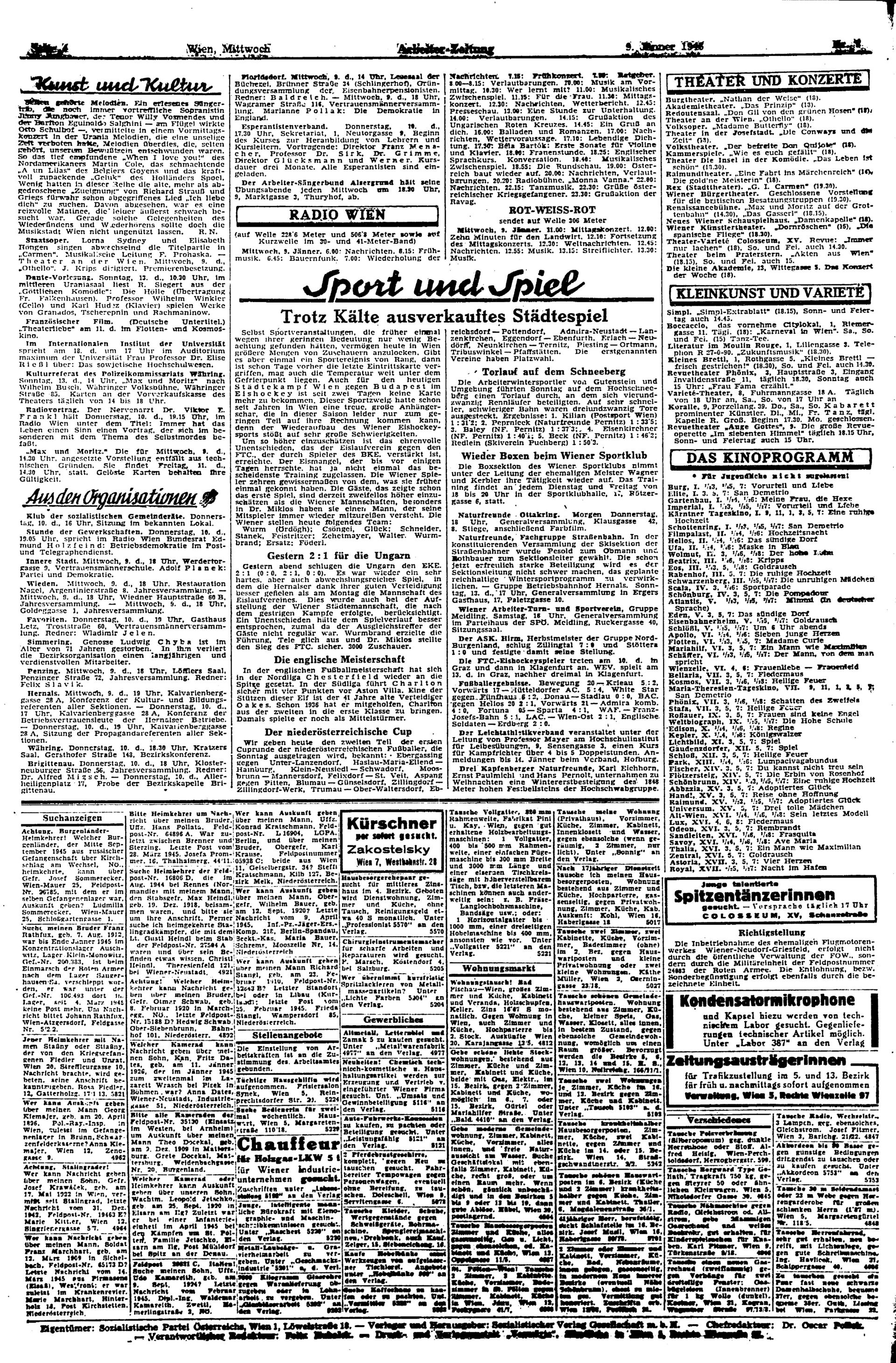 Ausgabe Mi. 09.01.1946, Seite 4