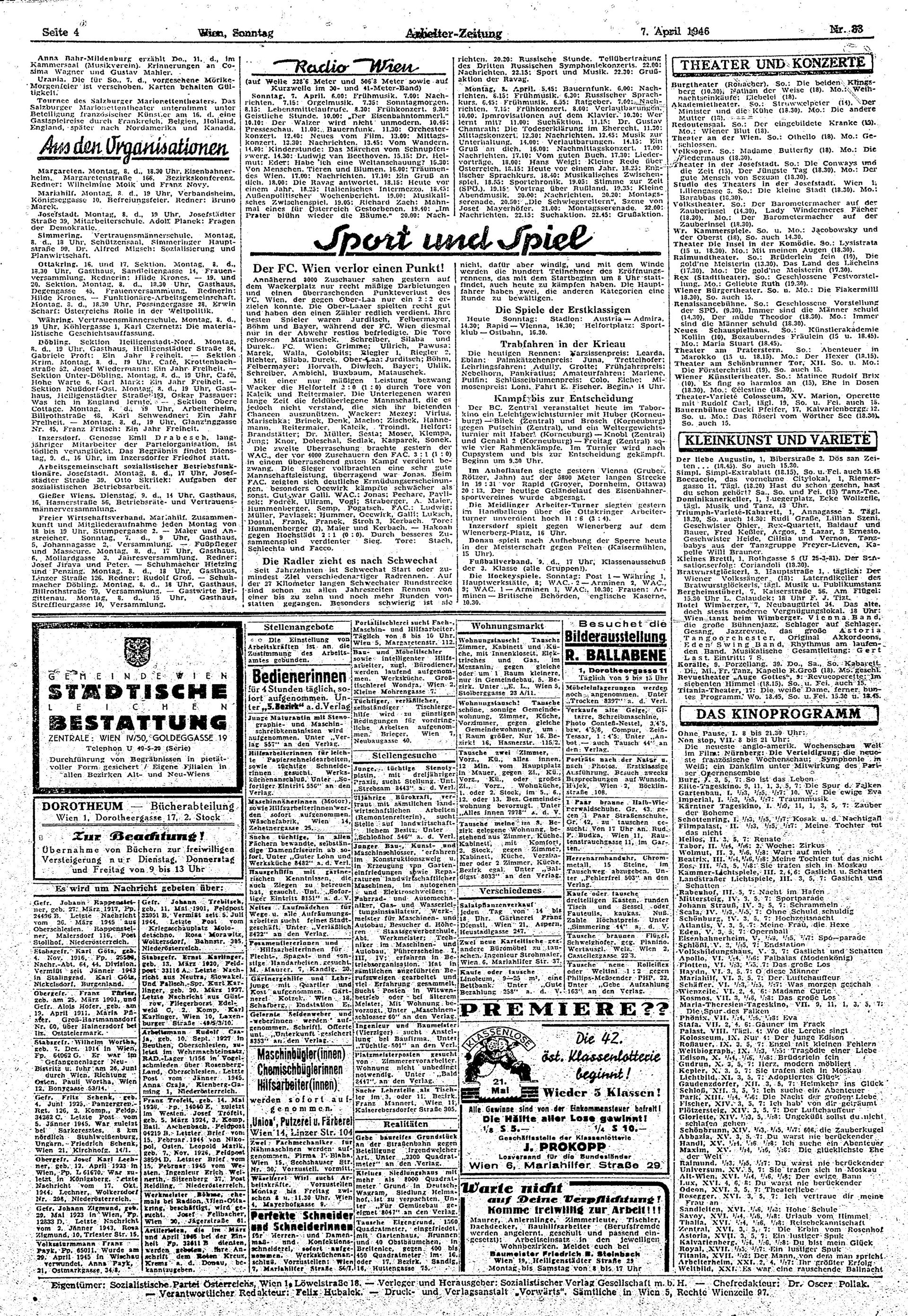 Ausgabe So. 07.04.1946, Seite 4