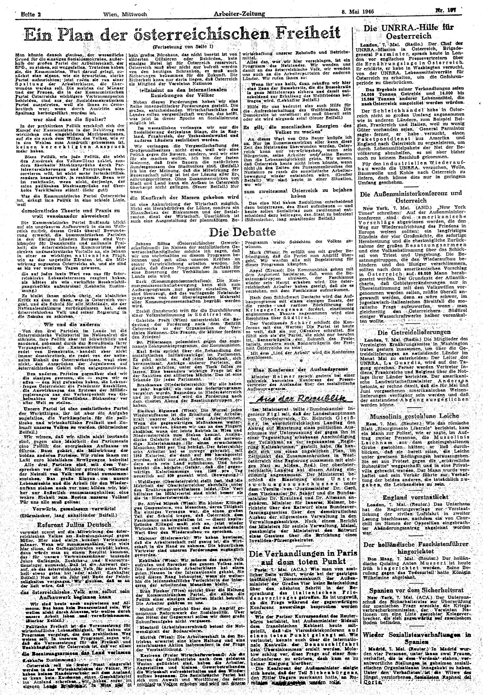 Ausgabe Mi. 08.05.1946, Seite 2