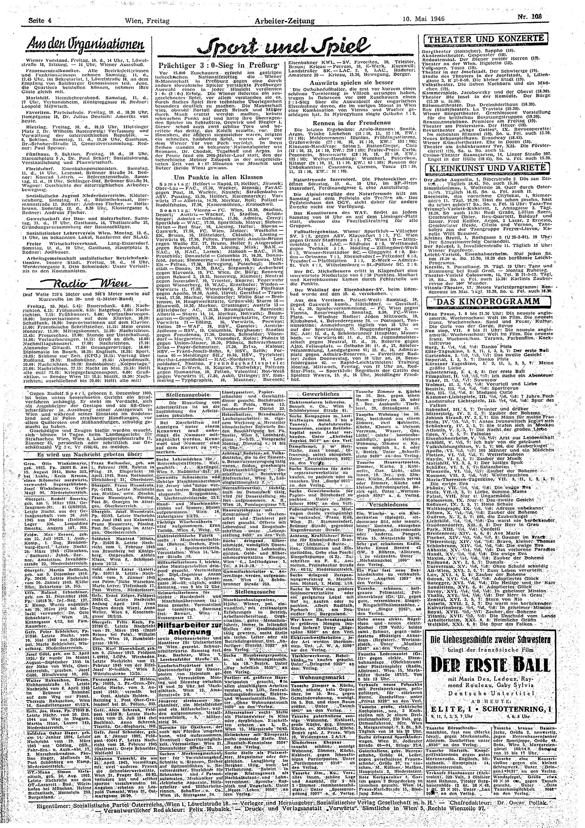Ausgabe Fr. 10.05.1946, Seite 4