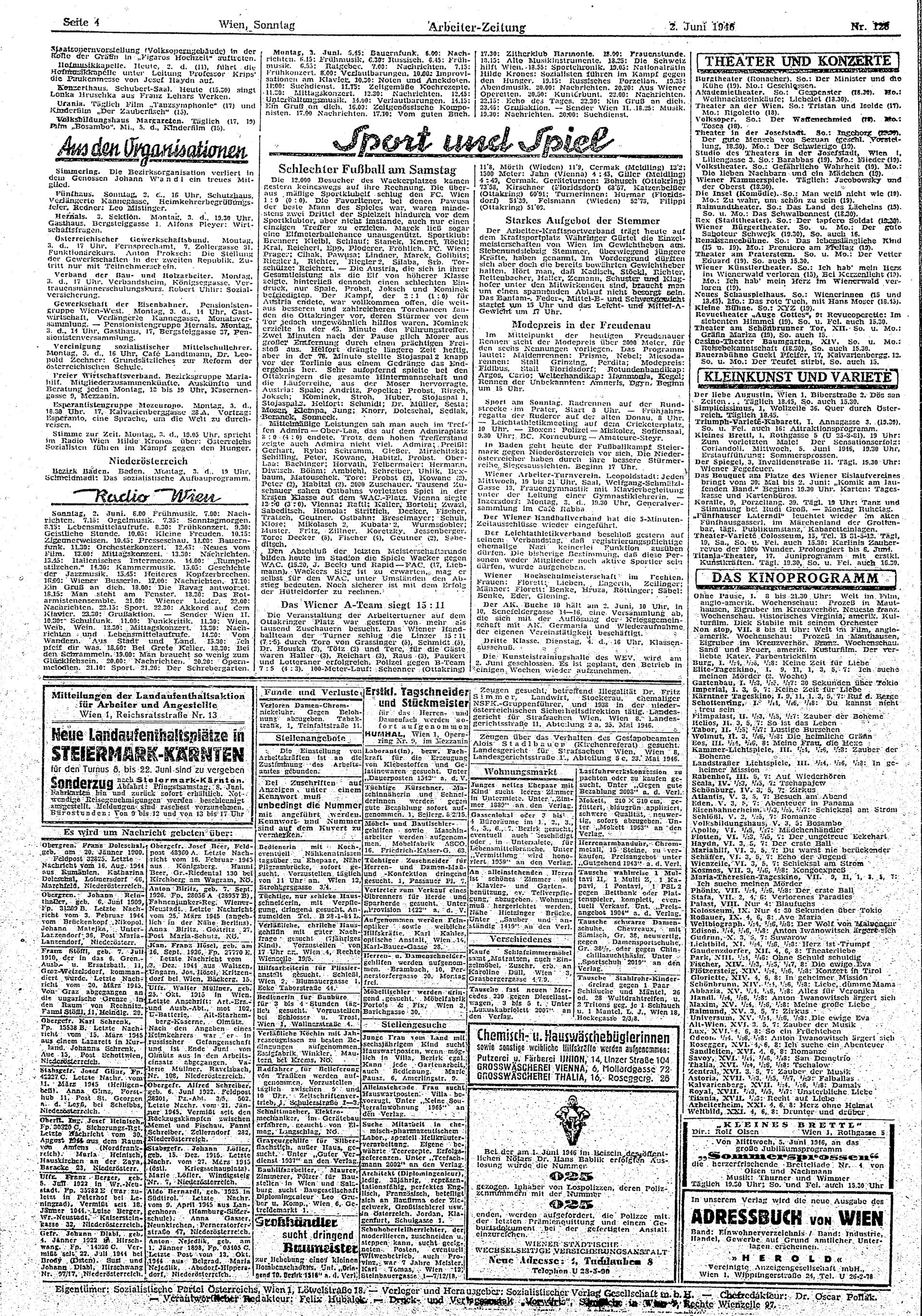 Ausgabe So. 02.06.1946, Seite 4