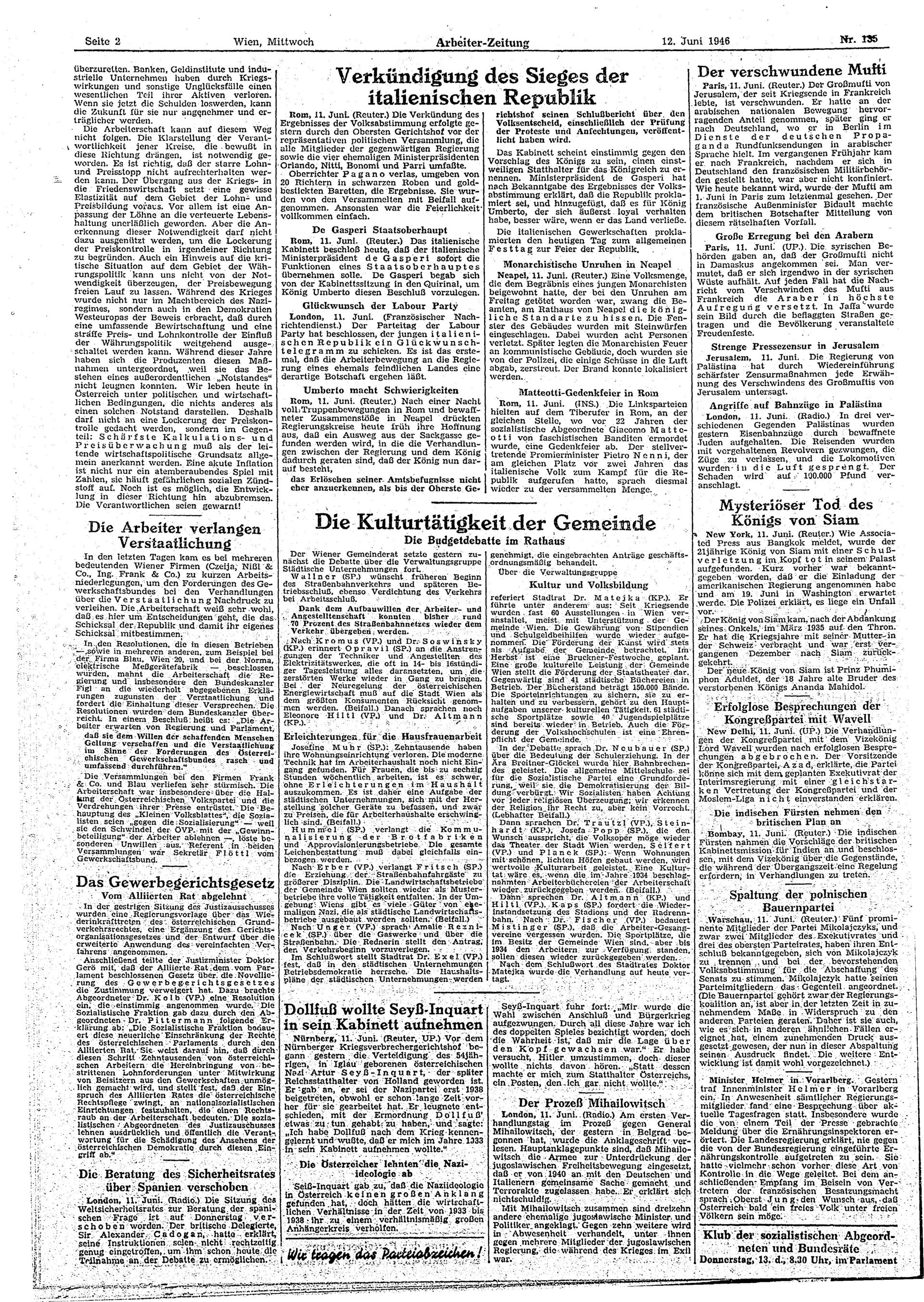 Ausgabe Mi. 12.06.1946, Seite 2