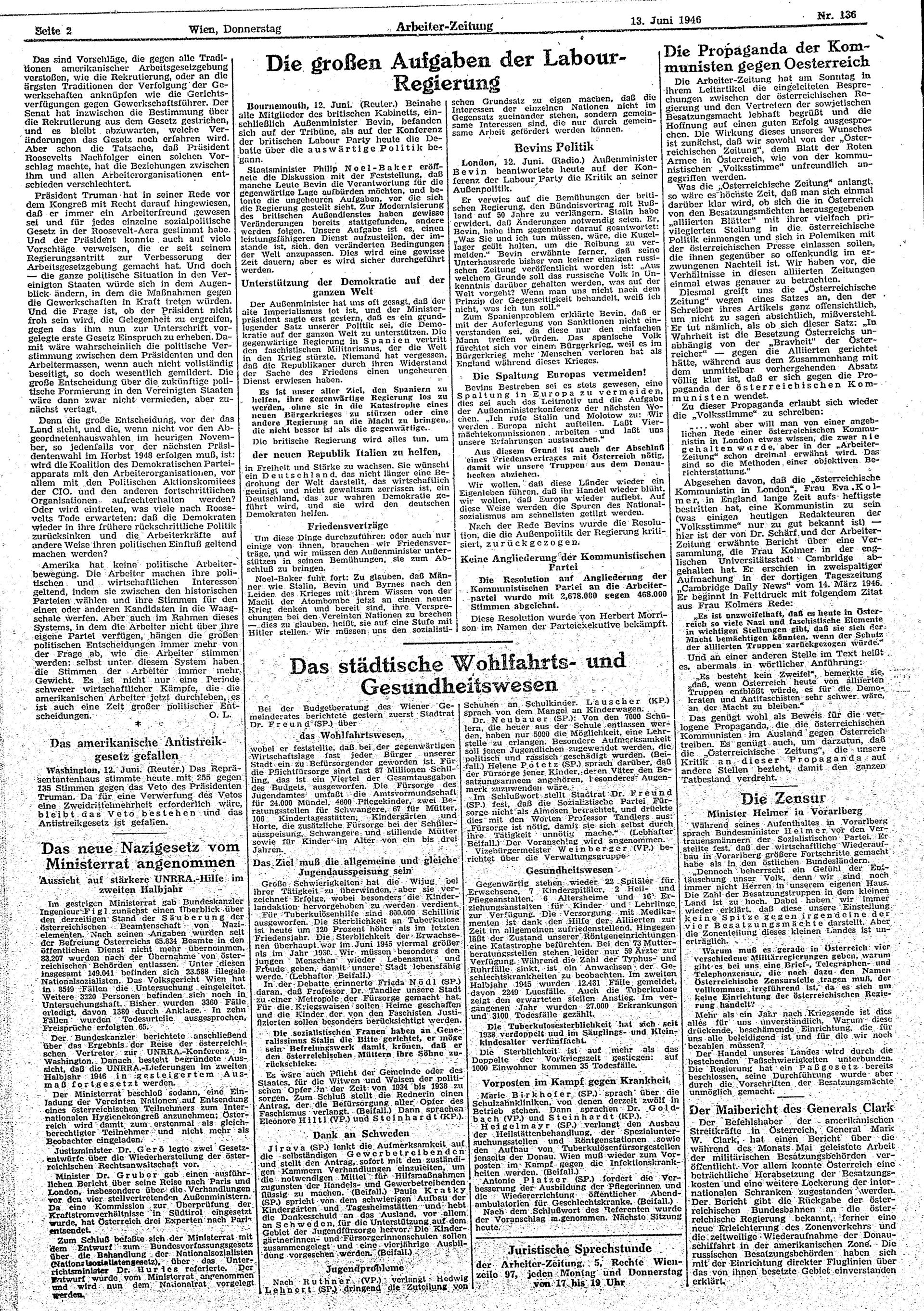 Ausgabe Do. 13.06.1946, Seite 2