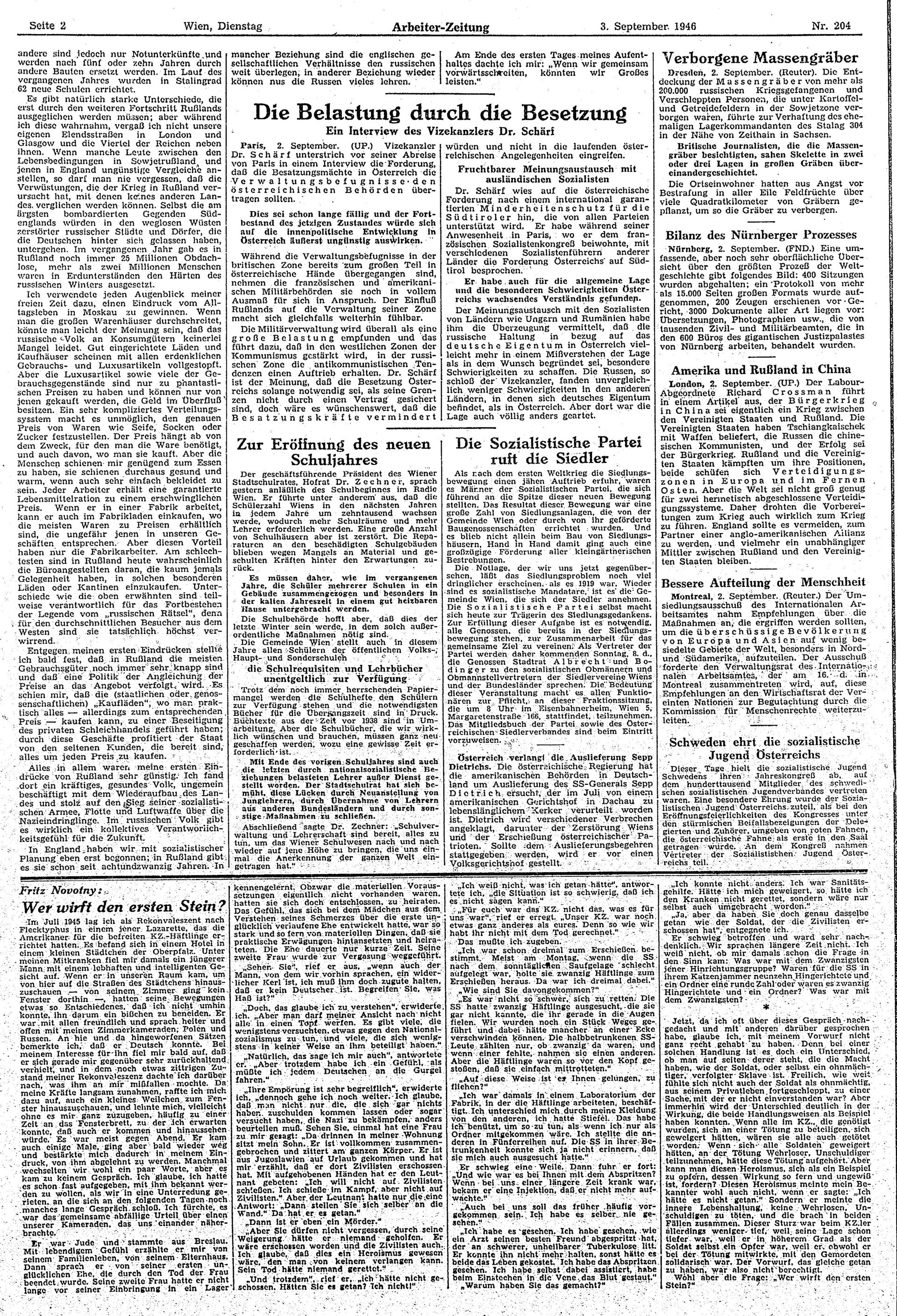 Ausgabe Di. 03.09.1946, Seite 2