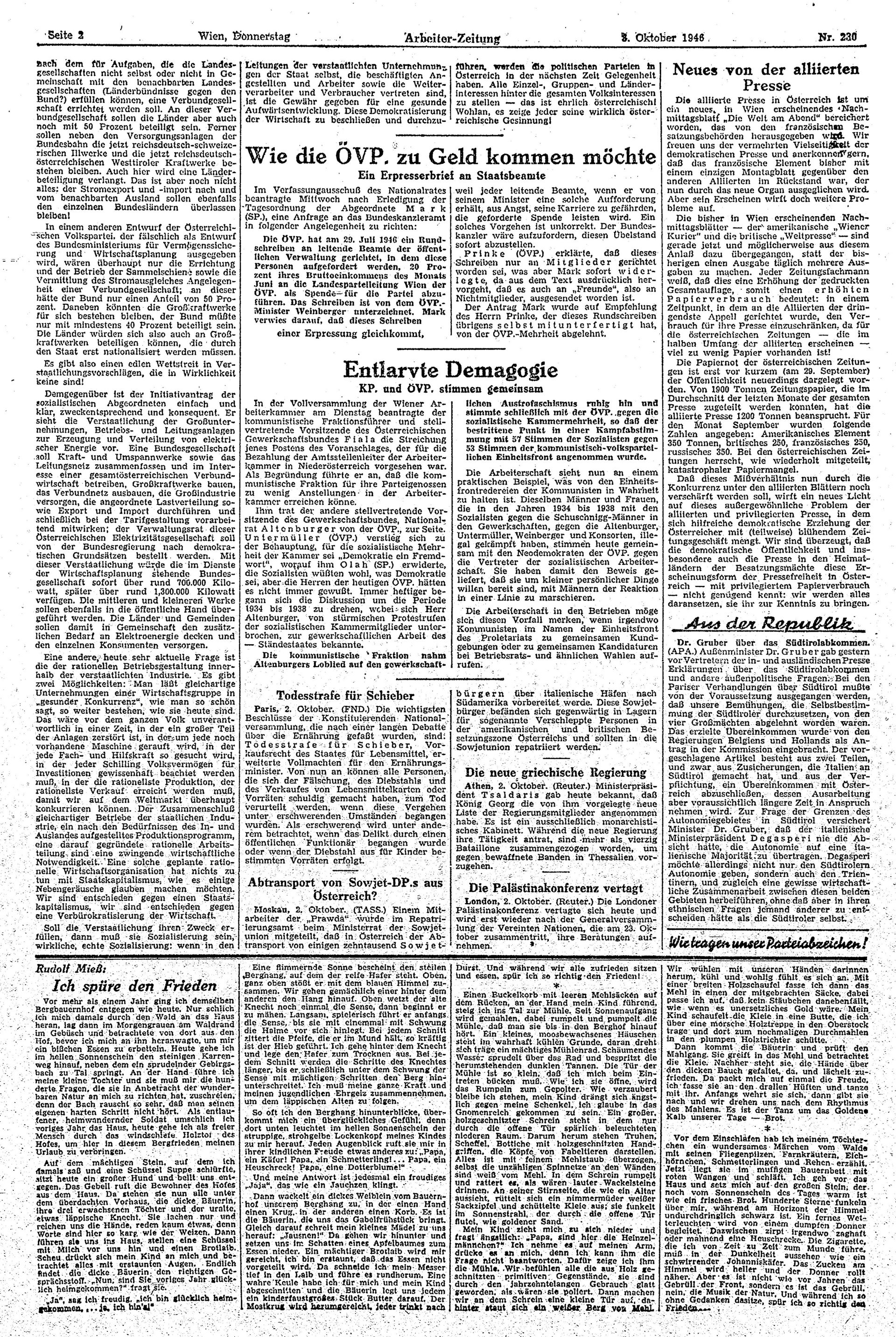 Ausgabe Do. 03.10.1946, Seite 2