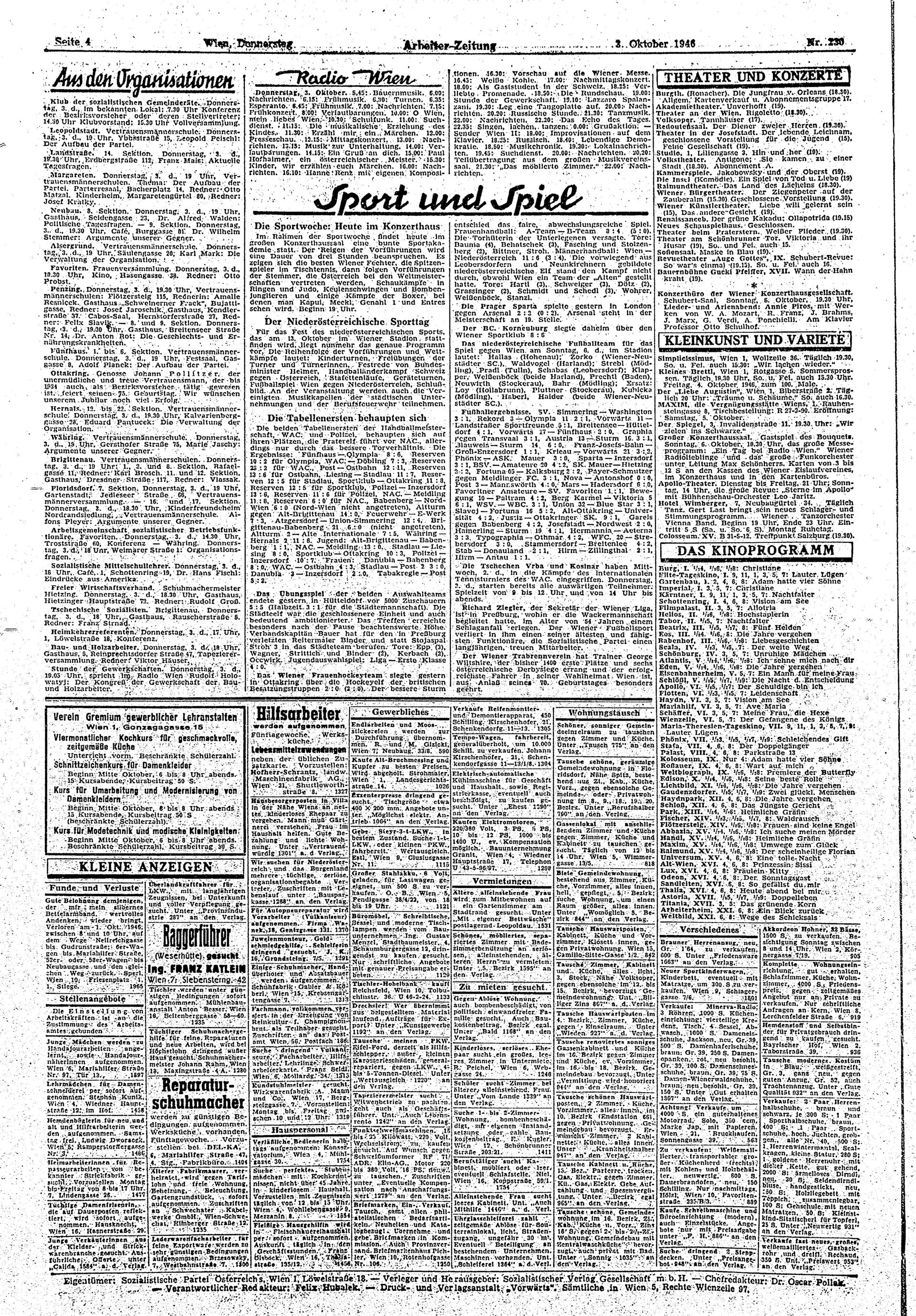 Ausgabe Do. 03.10.1946, Seite 4