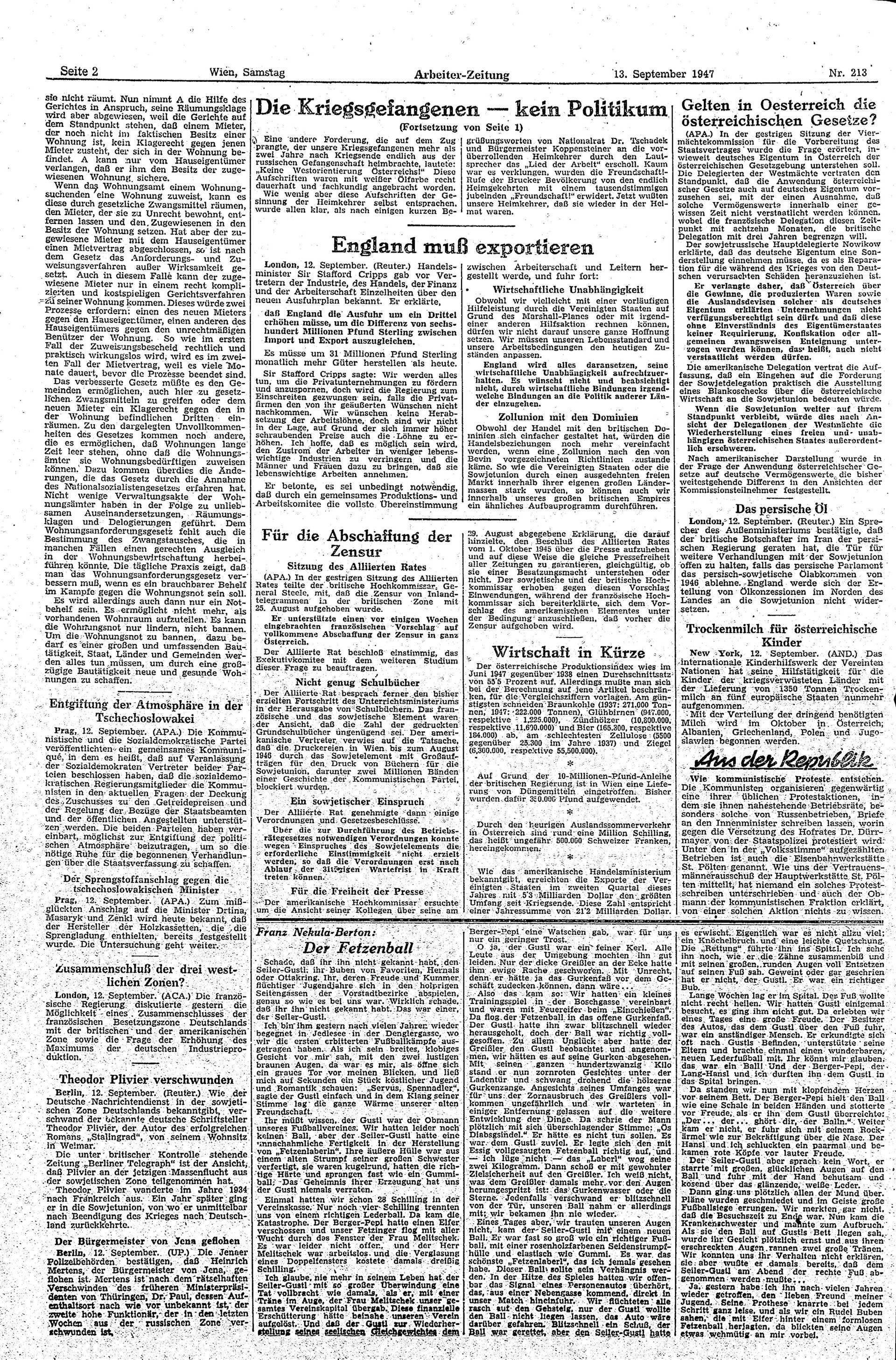 Ausgabe Sa. 13.09.1947, Seite 2