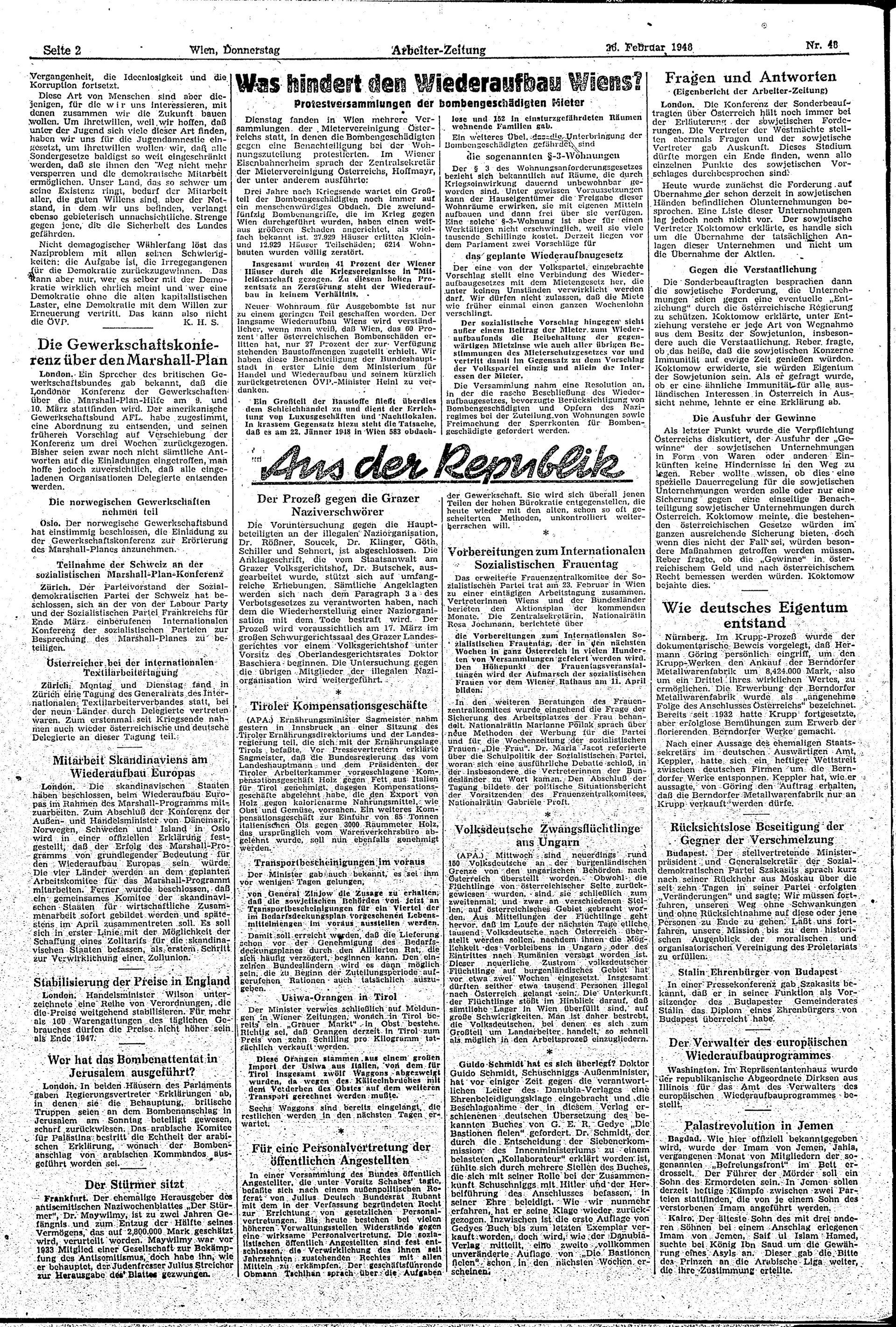 Ausgabe Do. 26.02.1948, Seite 2