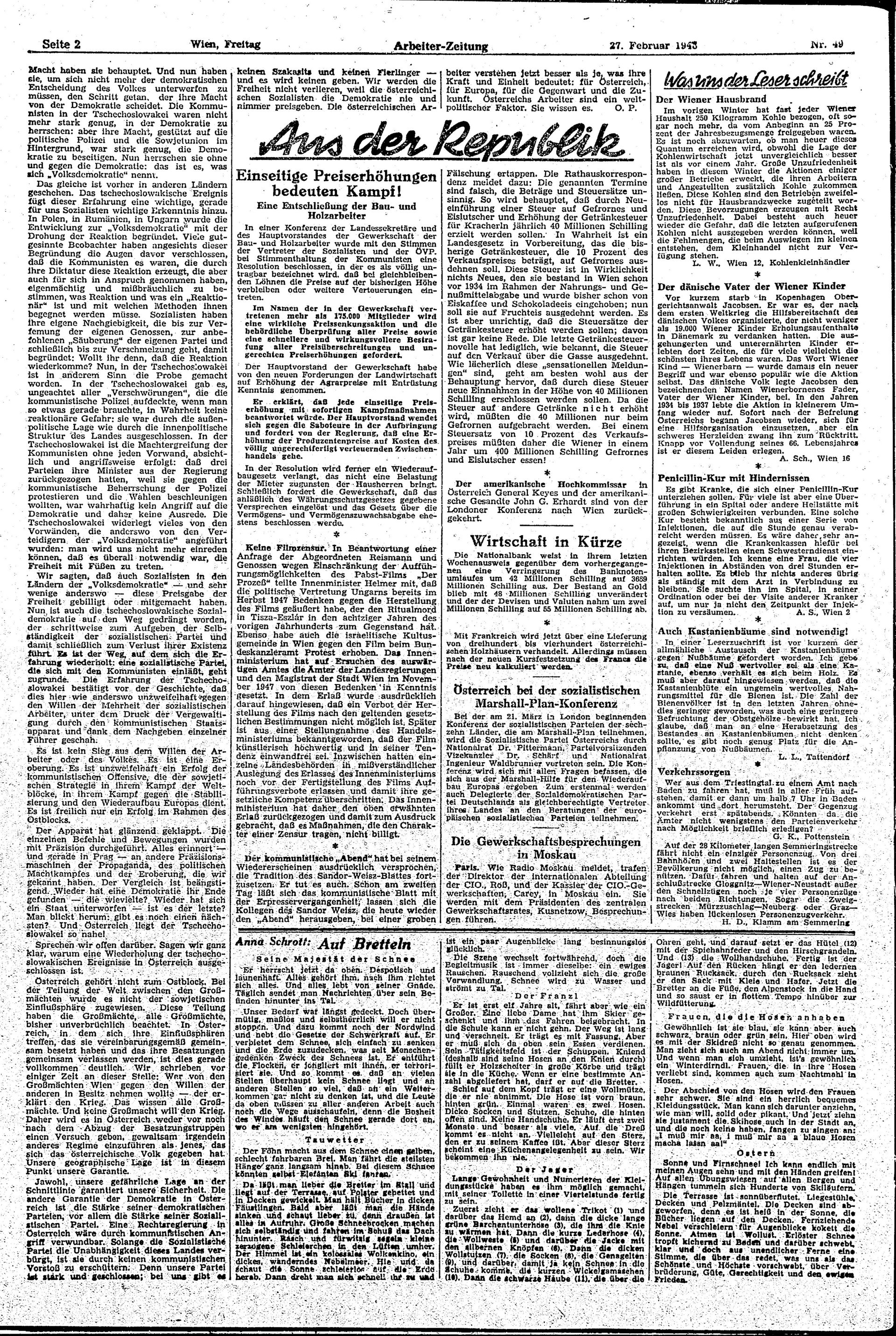 Ausgabe Fr. 27.02.1948, Seite 2