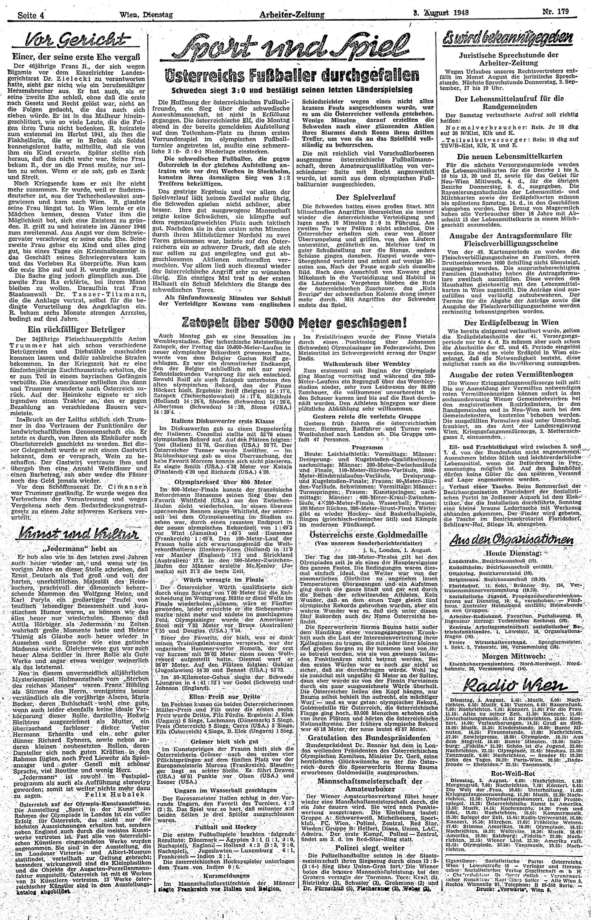 Ausgabe Di. 03.08.1948, Seite 2