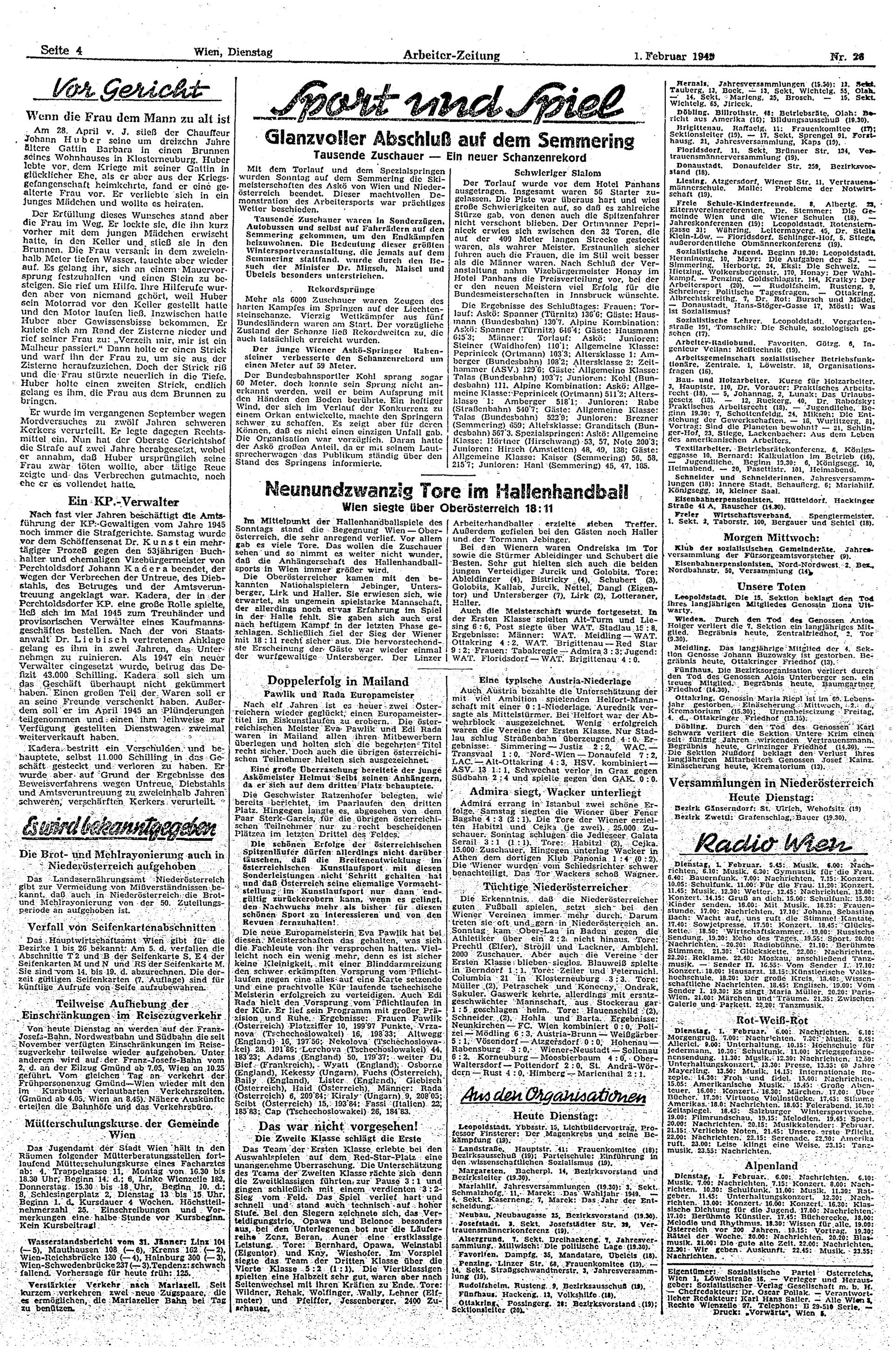 Ausgabe Di. 01.02.1949, Seite 4