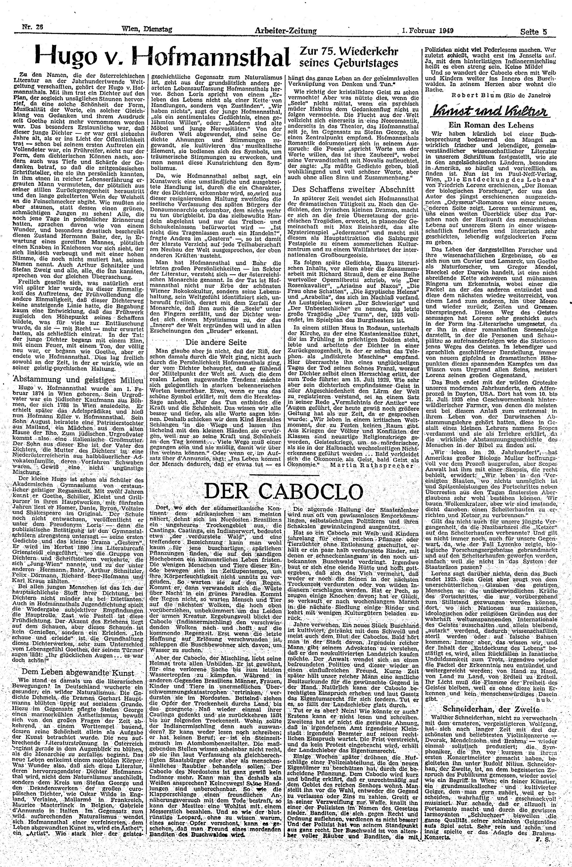 Ausgabe Di. 01.02.1949, Seite 5