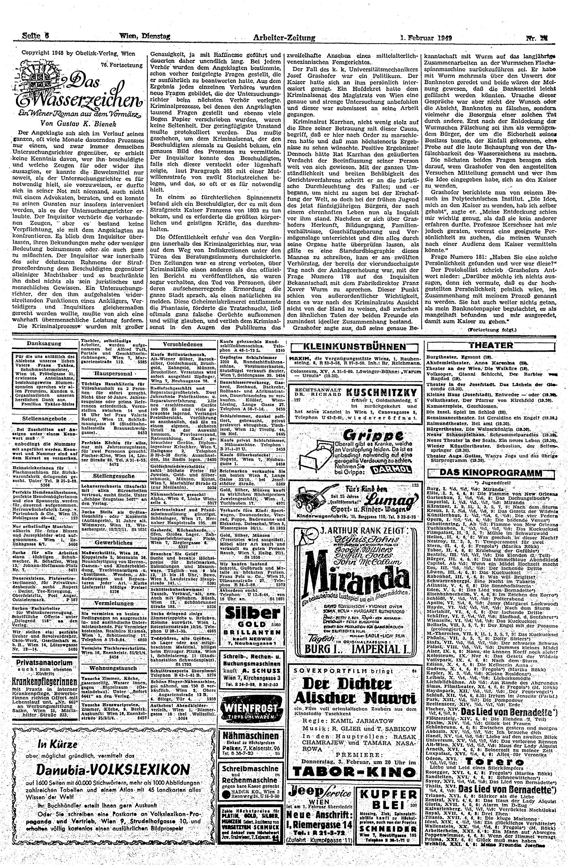 Ausgabe Di. 01.02.1949, Seite 6