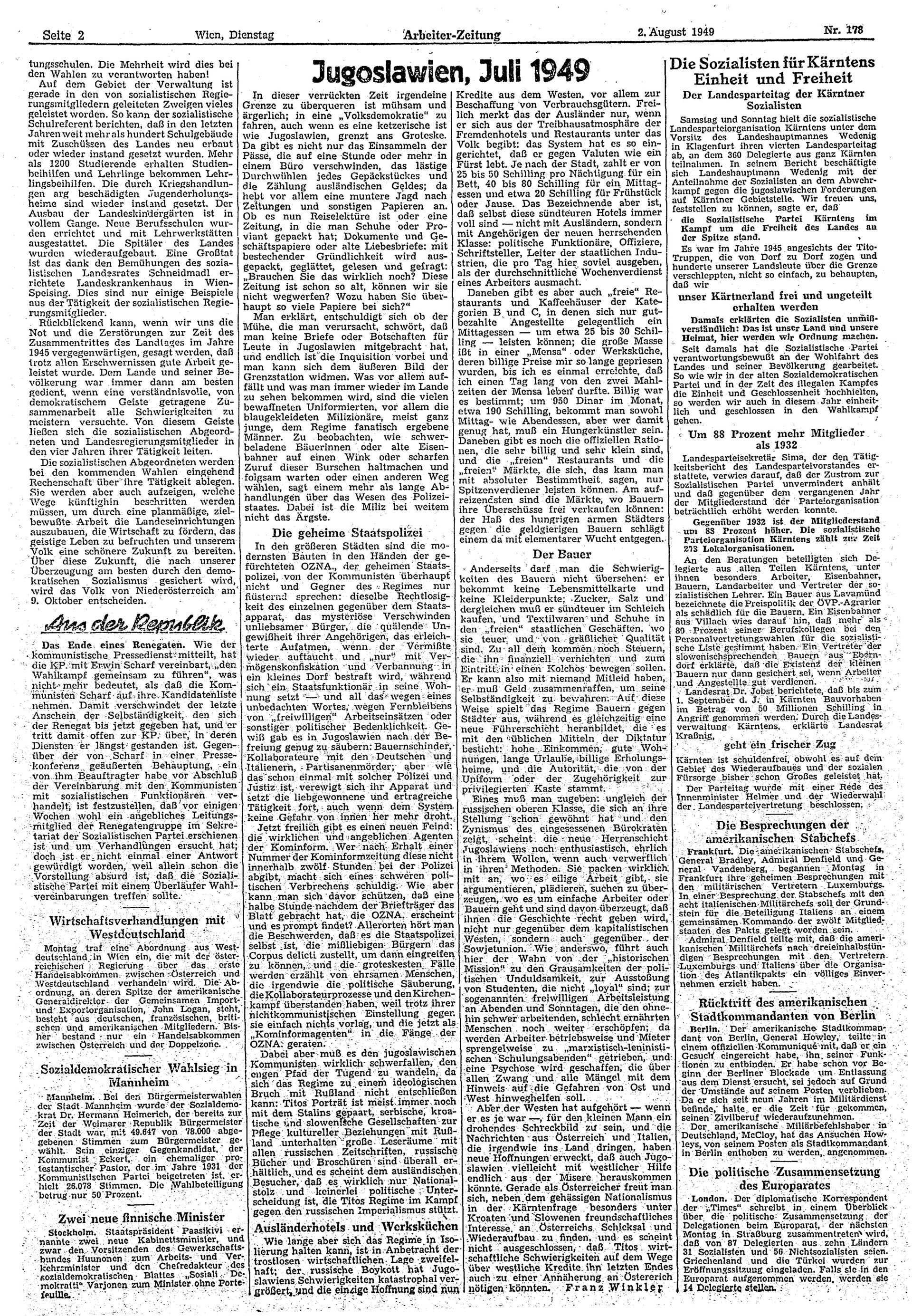 Ausgabe Di. 02.08.1949, Seite 2