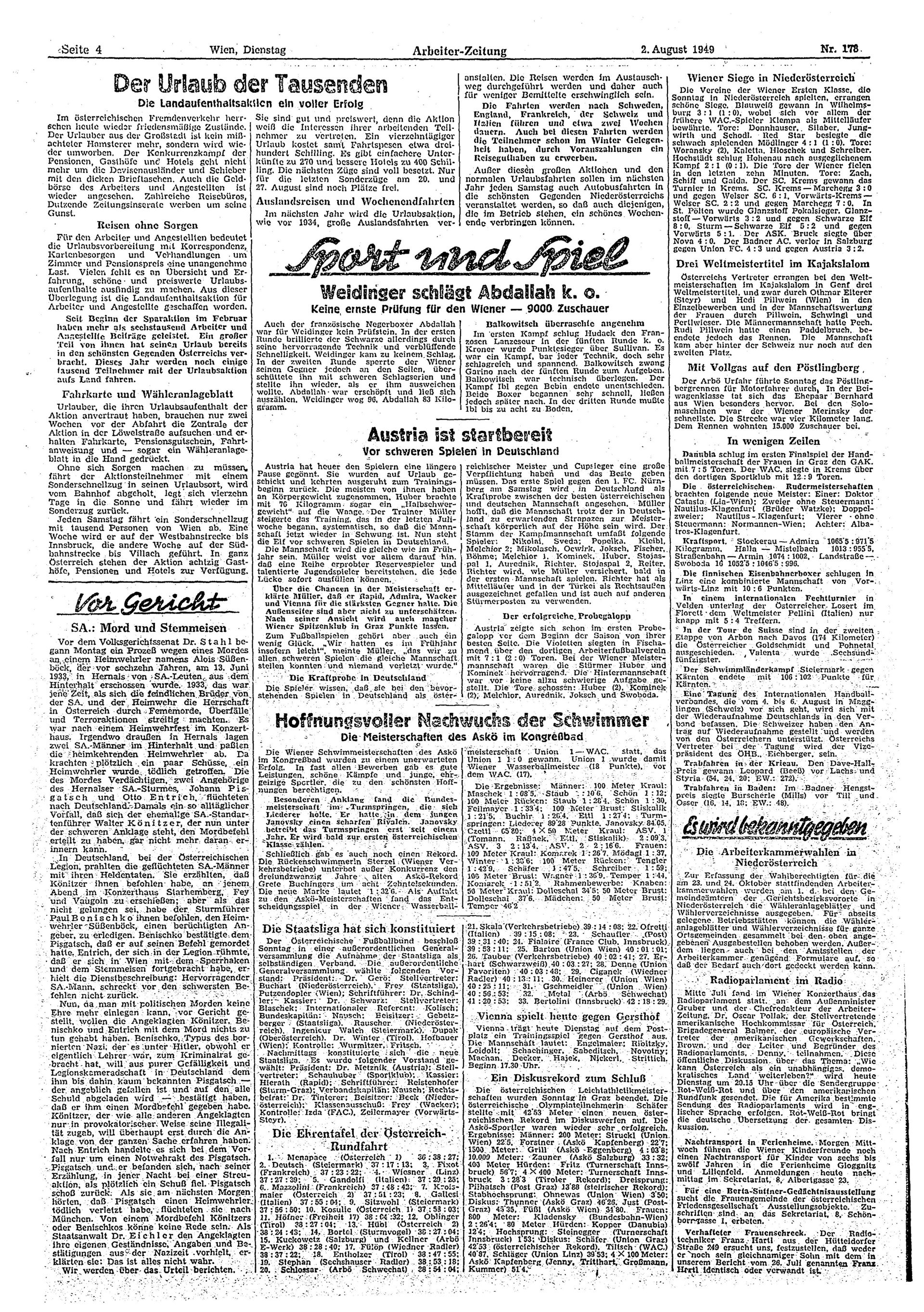 Ausgabe Di. 02.08.1949, Seite 4