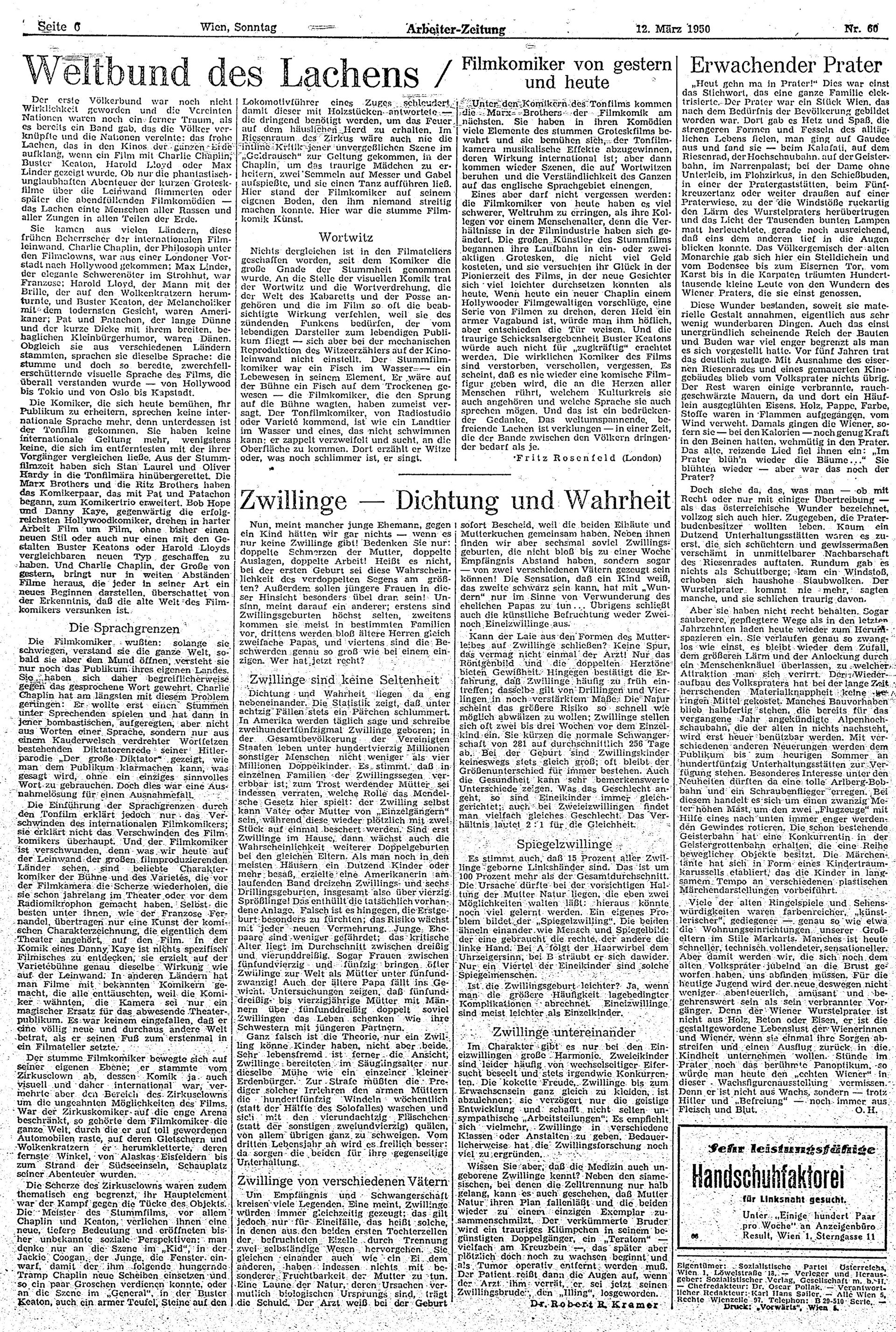 Ausgabe So. 12.03.1950, Seite 6