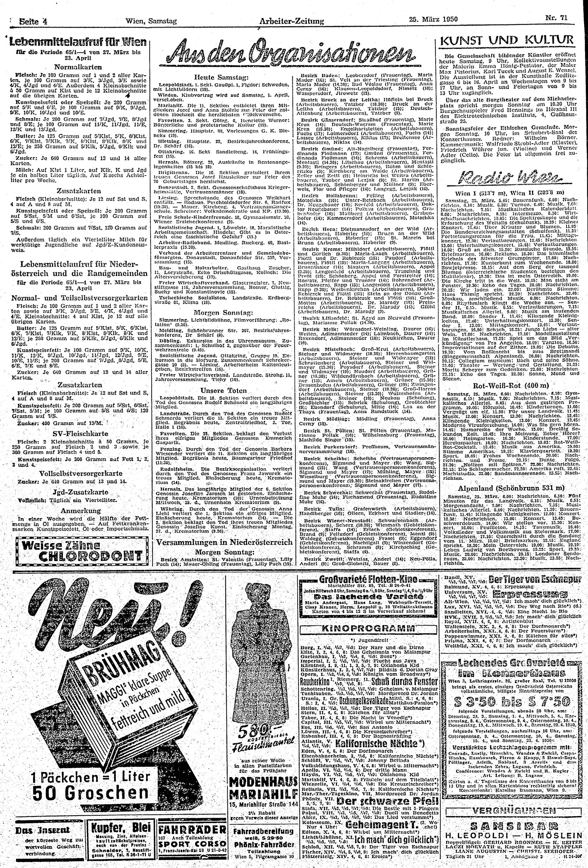 Ausgabe Sa. 25.03.1950, Seite 4