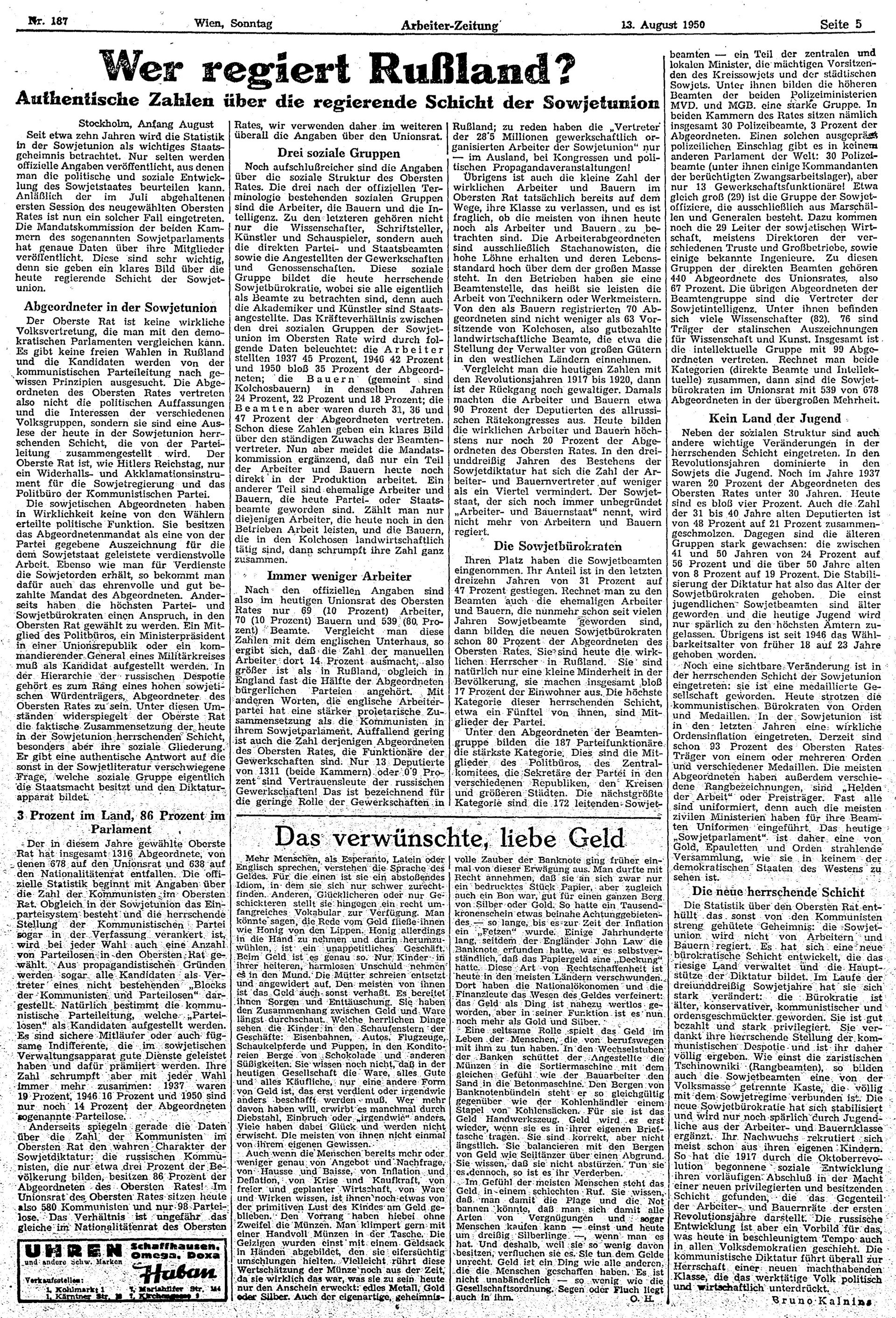 Ausgabe So. 13.08.1950, Seite 5