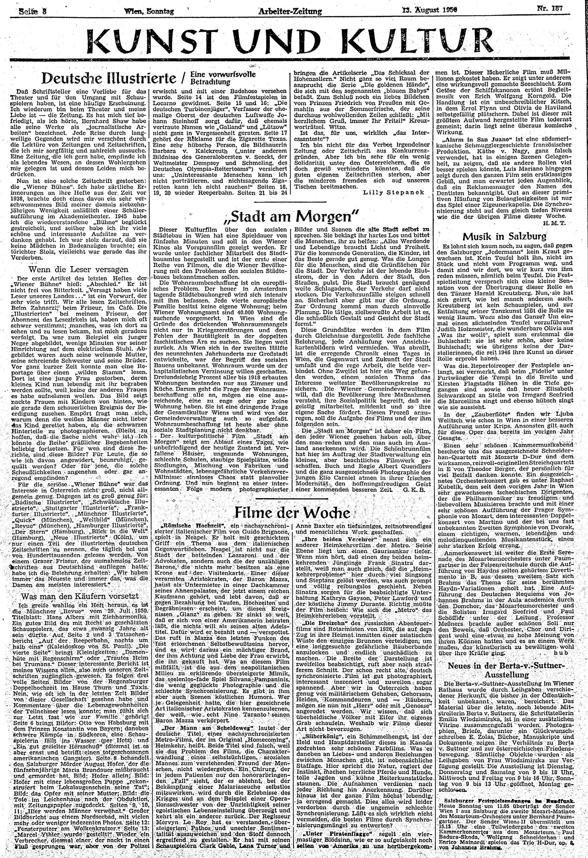 Ausgabe So. 13.08.1950, Seite 8