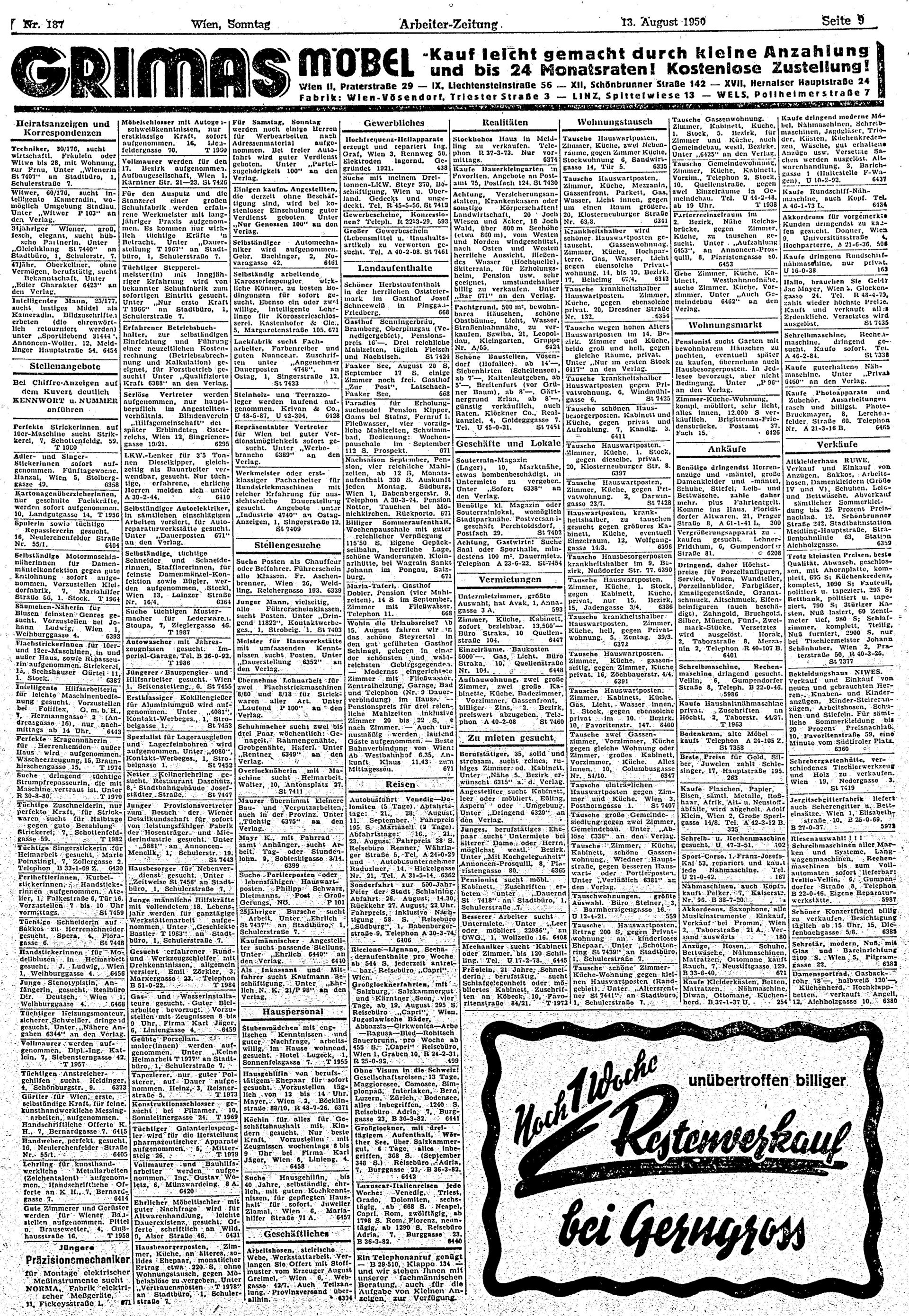 Ausgabe So. 13.08.1950, Seite 9