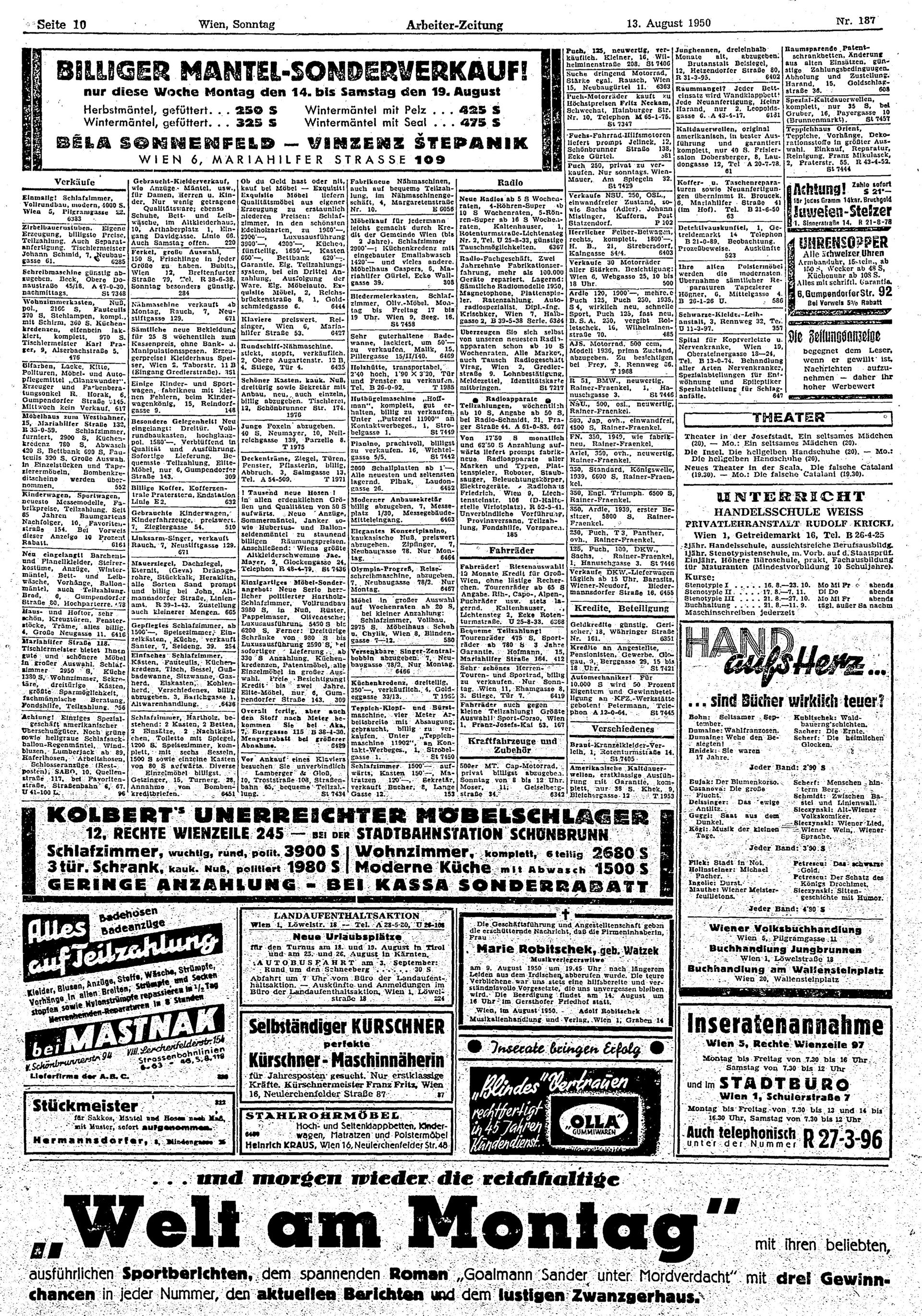 Ausgabe So. 13.08.1950, Seite 10