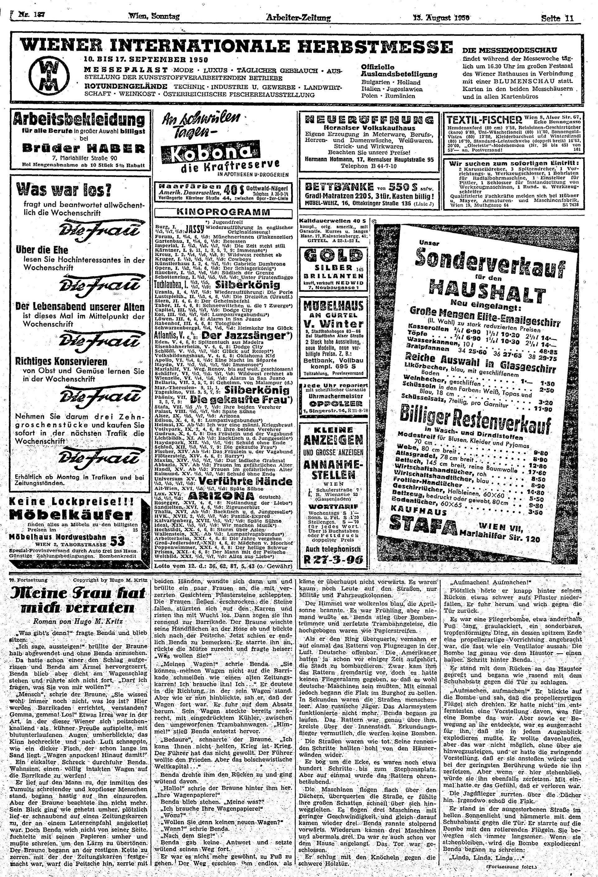 Ausgabe So. 13.08.1950, Seite 11