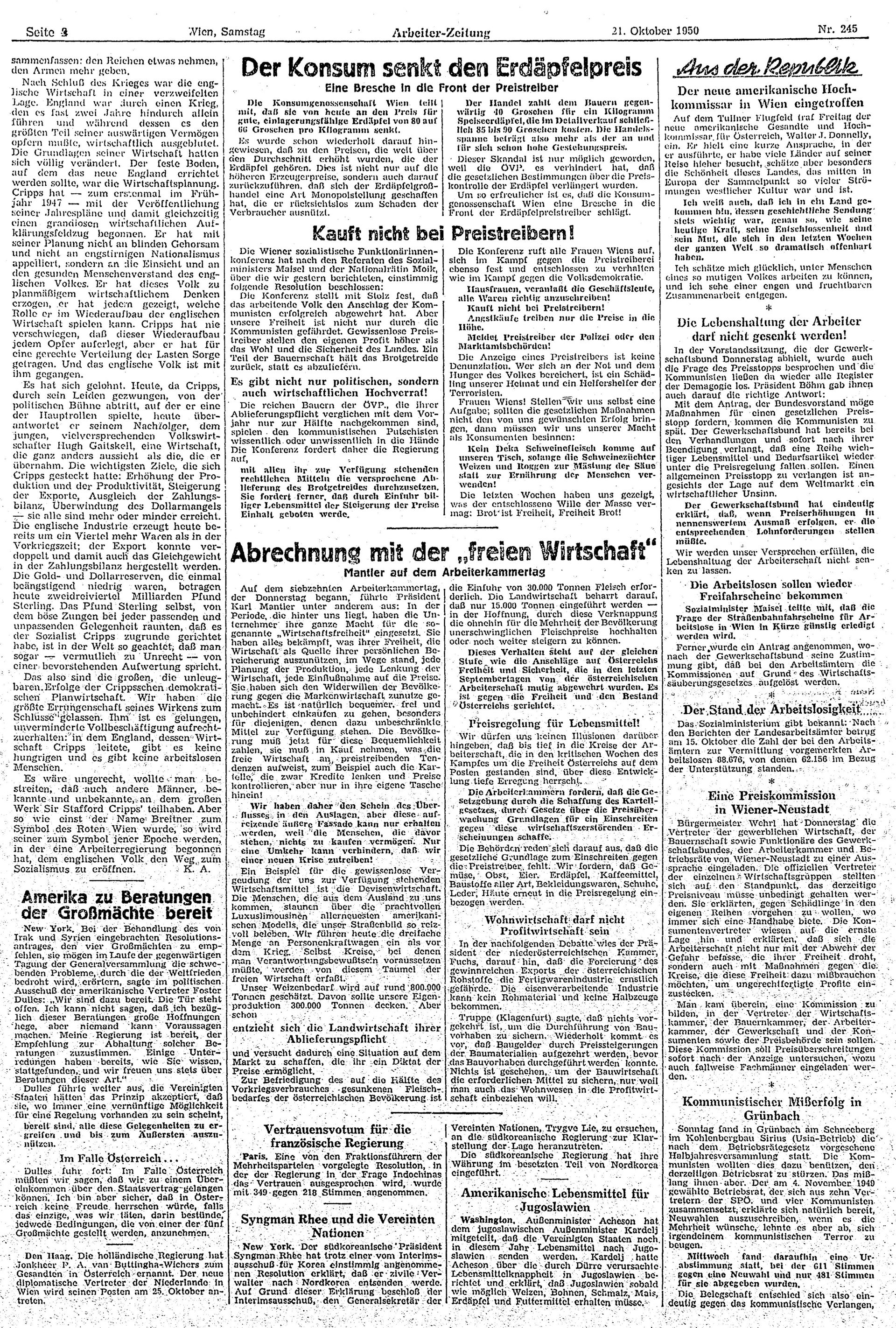Ausgabe Sa. 21.10.1950, Seite 2