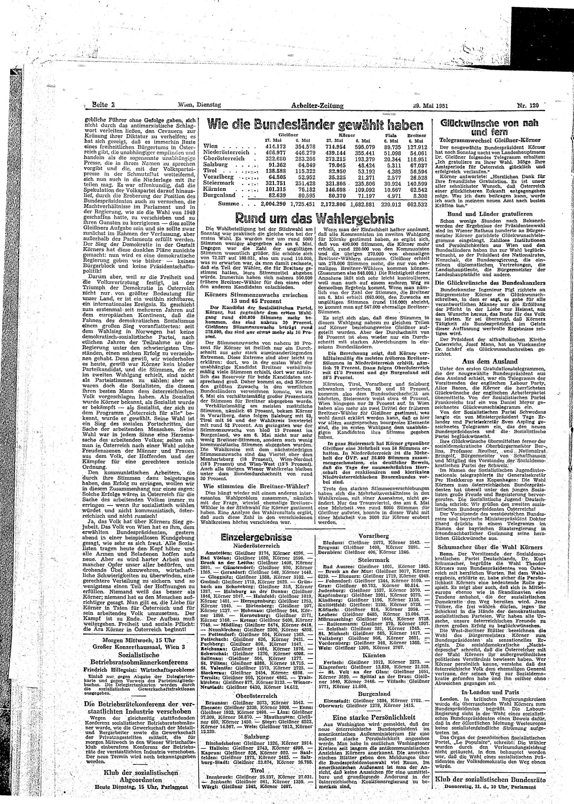 Ausgabe Di. 29.05.1951, Seite 2