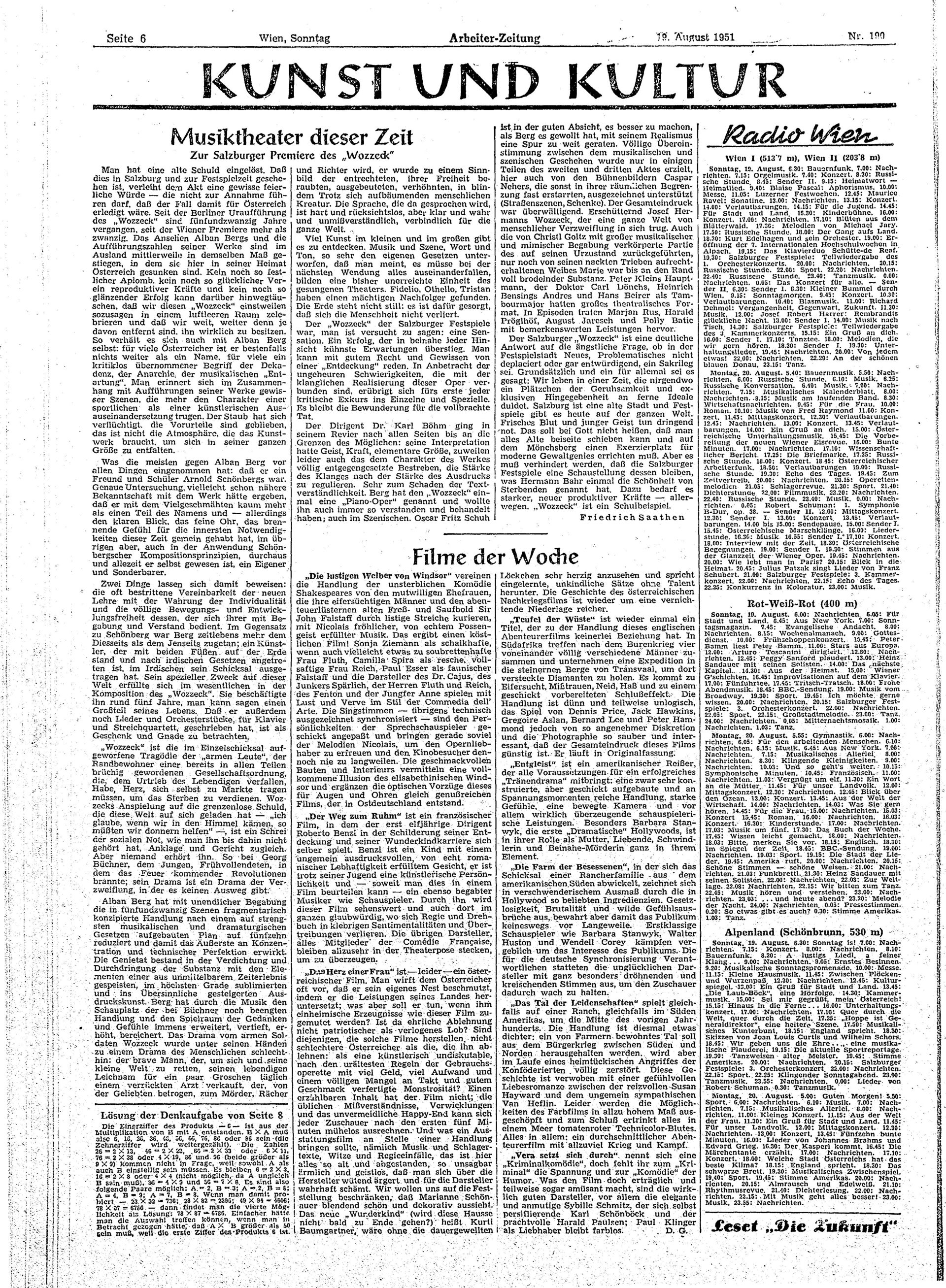 Ausgabe So. 19.08.1951, Seite 6