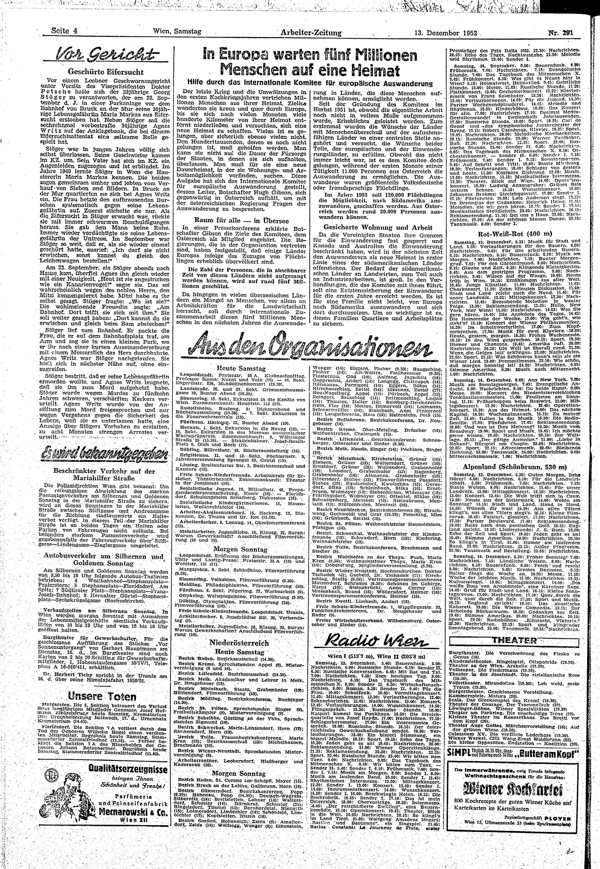 Ausgabe Sa. 13.12.1952, Seite 4