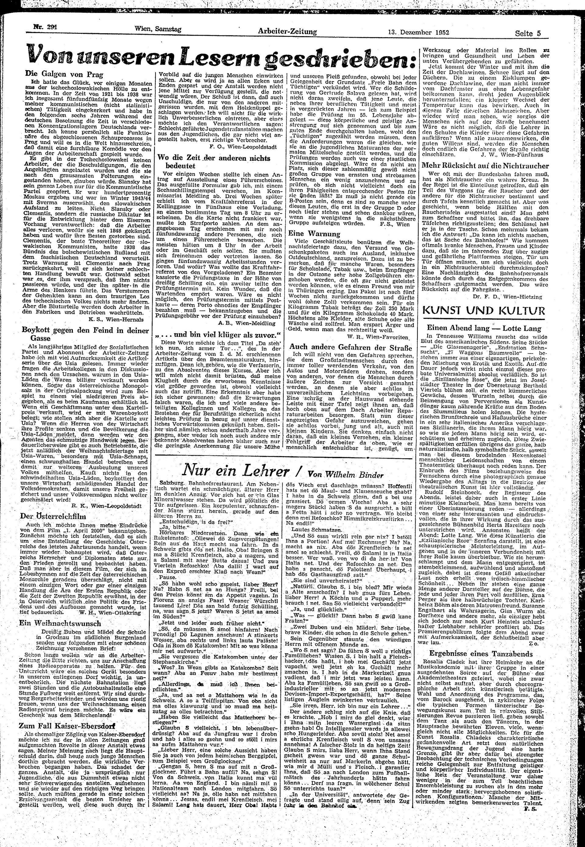 Ausgabe Sa. 13.12.1952, Seite 5
