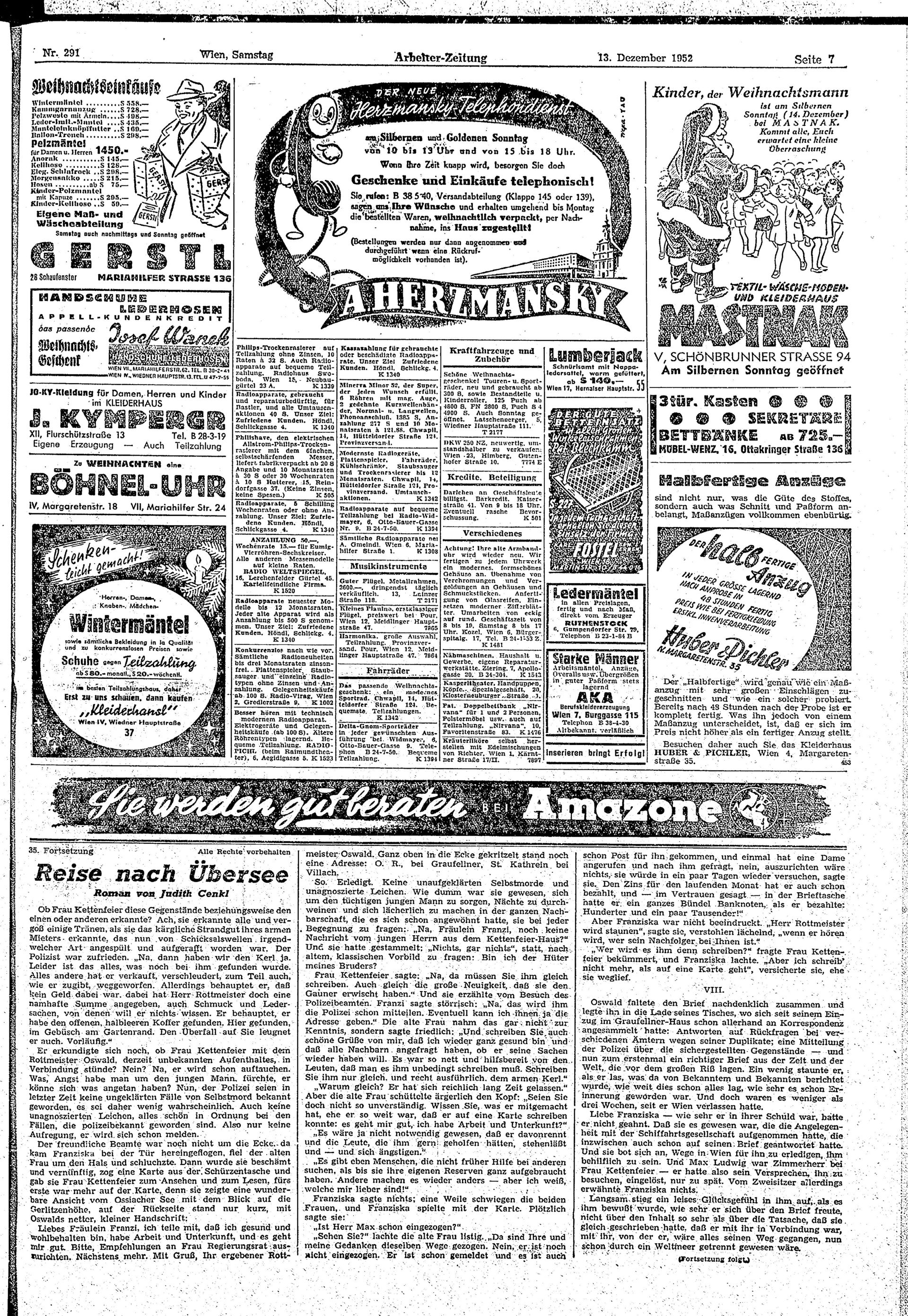 Ausgabe Sa. 13.12.1952, Seite 7