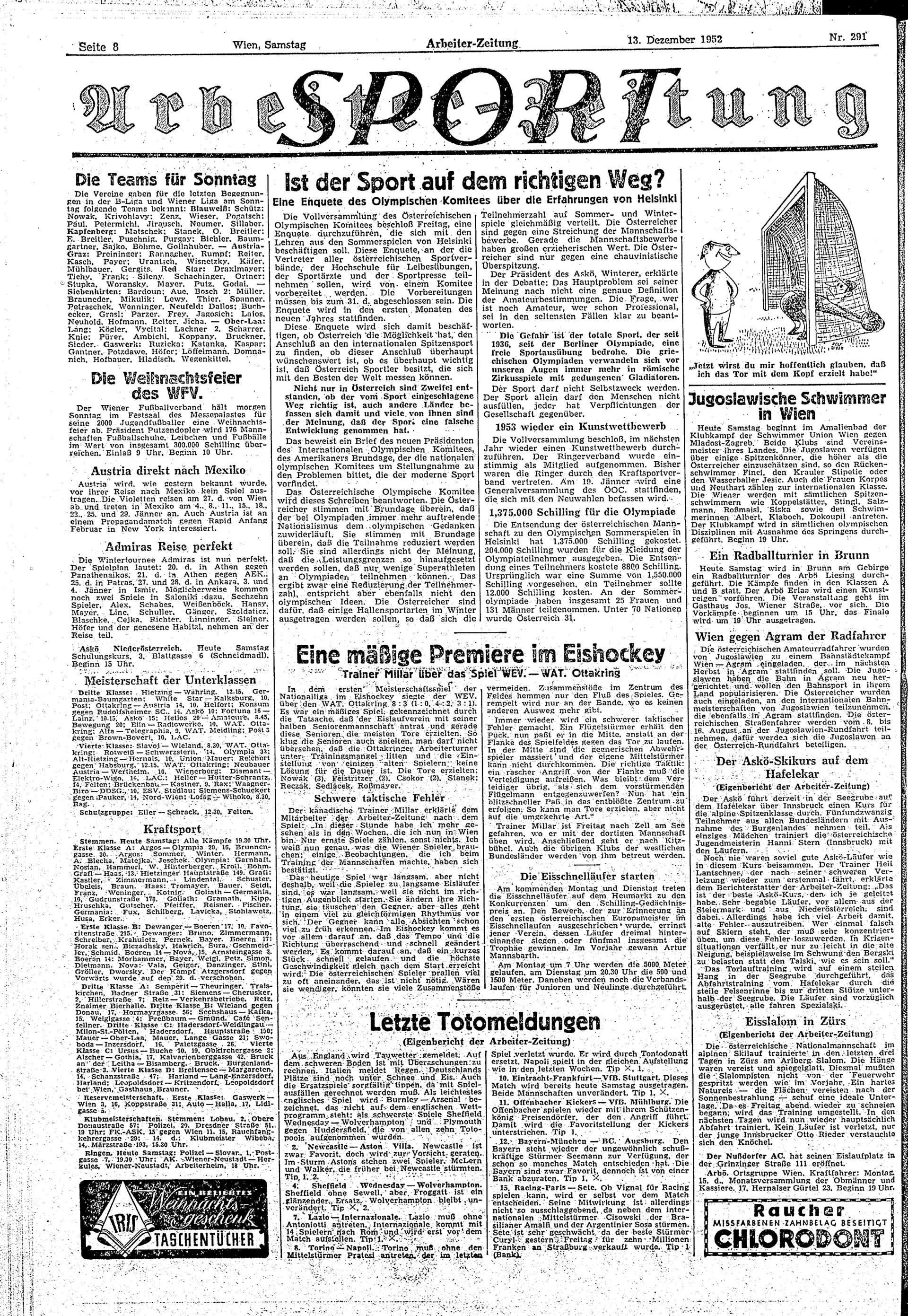 Ausgabe Sa. 13.12.1952, Seite 8