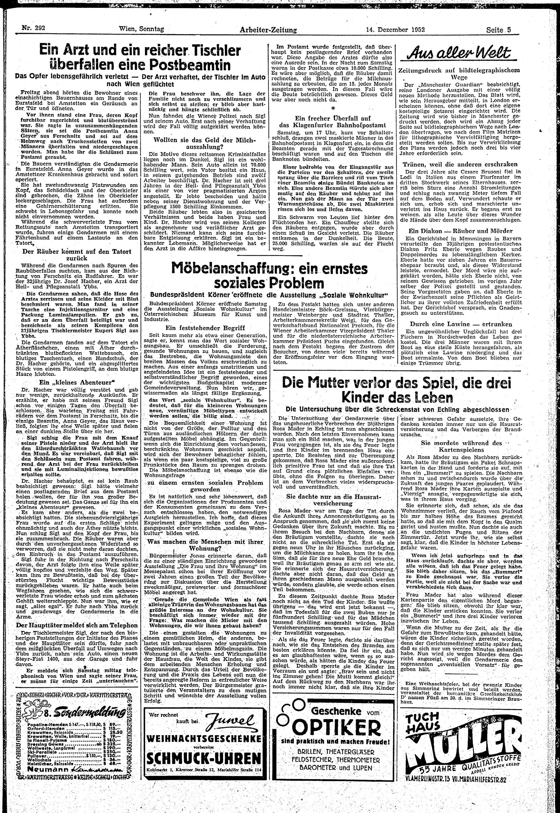 Ausgabe So. 14.12.1952, Seite 5