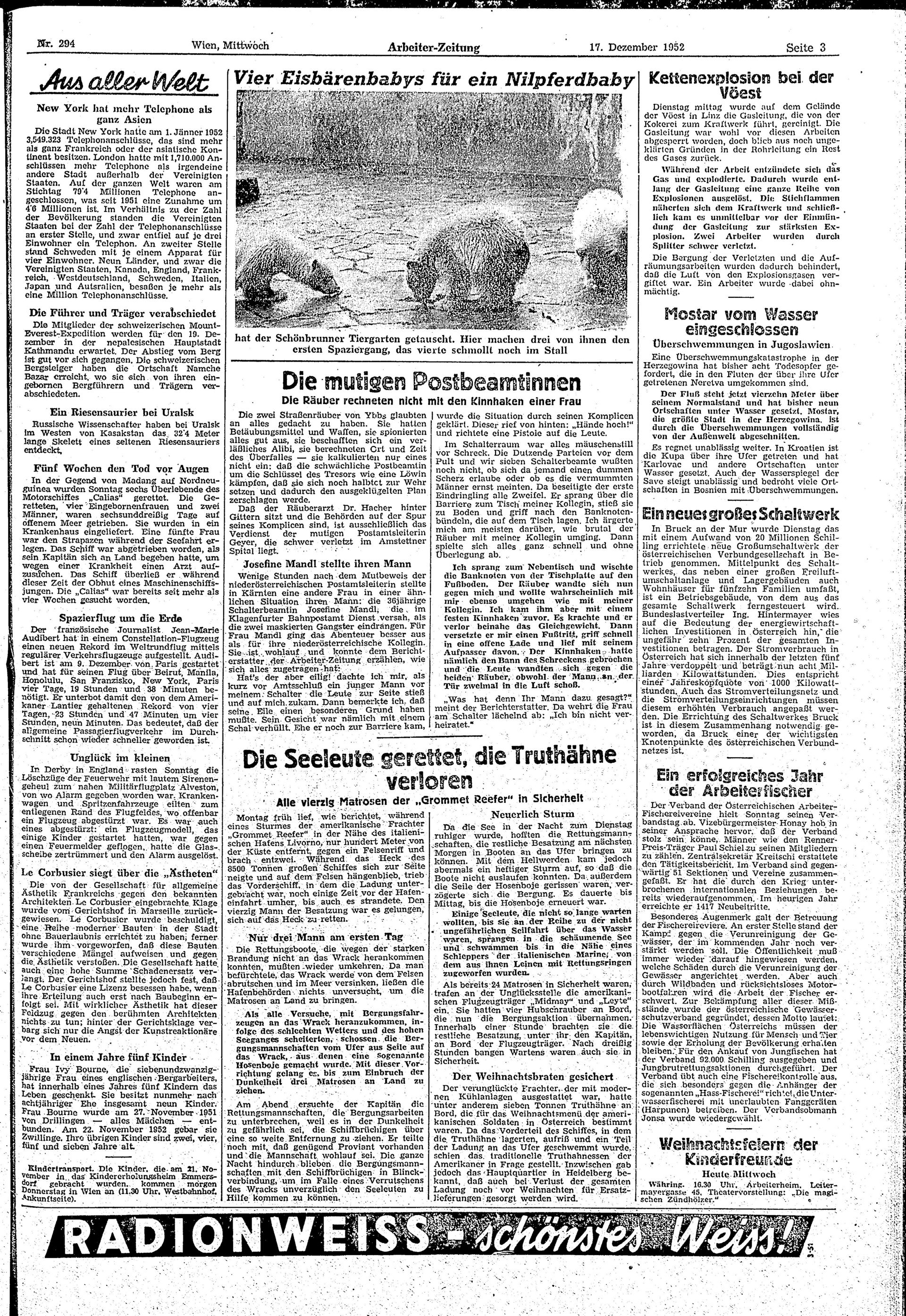 Ausgabe Mi. 17.12.1952, Seite 3