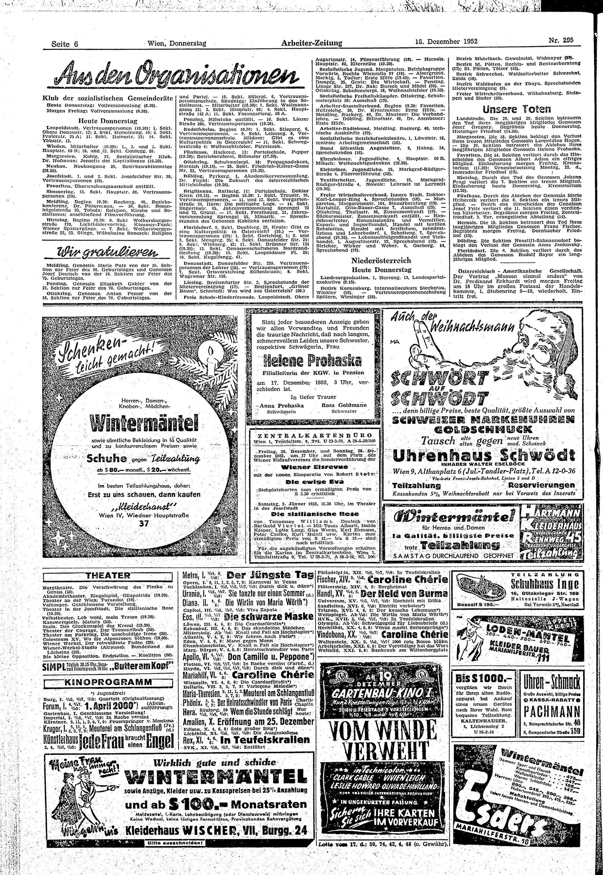 Ausgabe Do. 18.12.1952, Seite 6