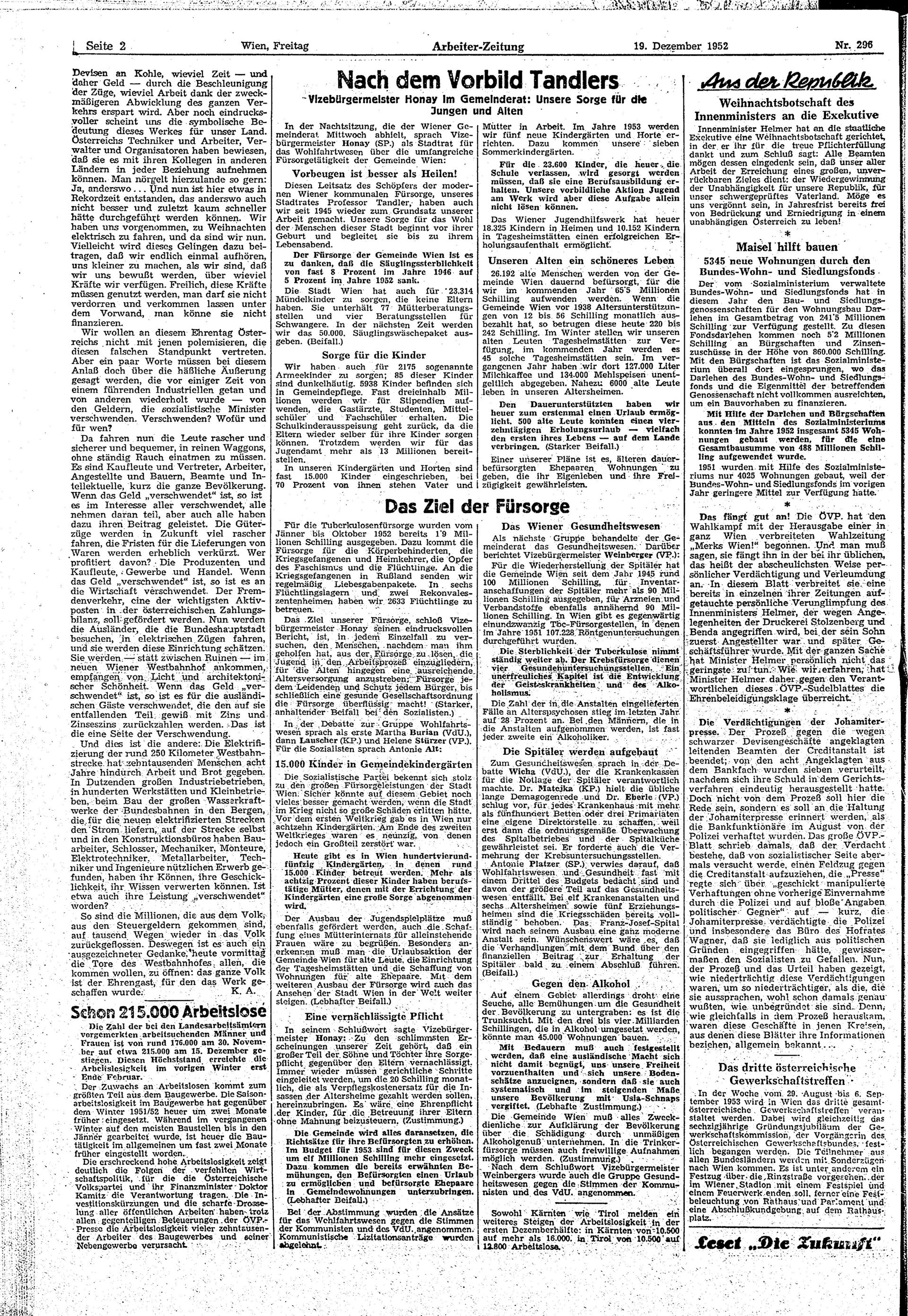 Ausgabe Fr. 19.12.1952, Seite 2