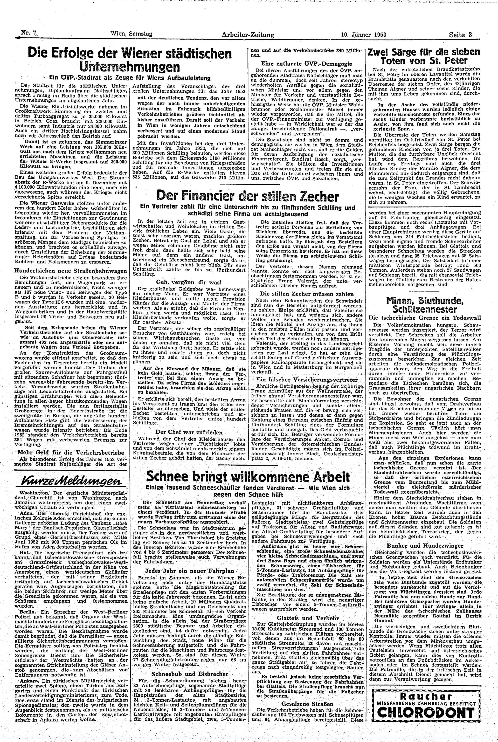 Ausgabe Sa. 10.01.1953, Seite 3