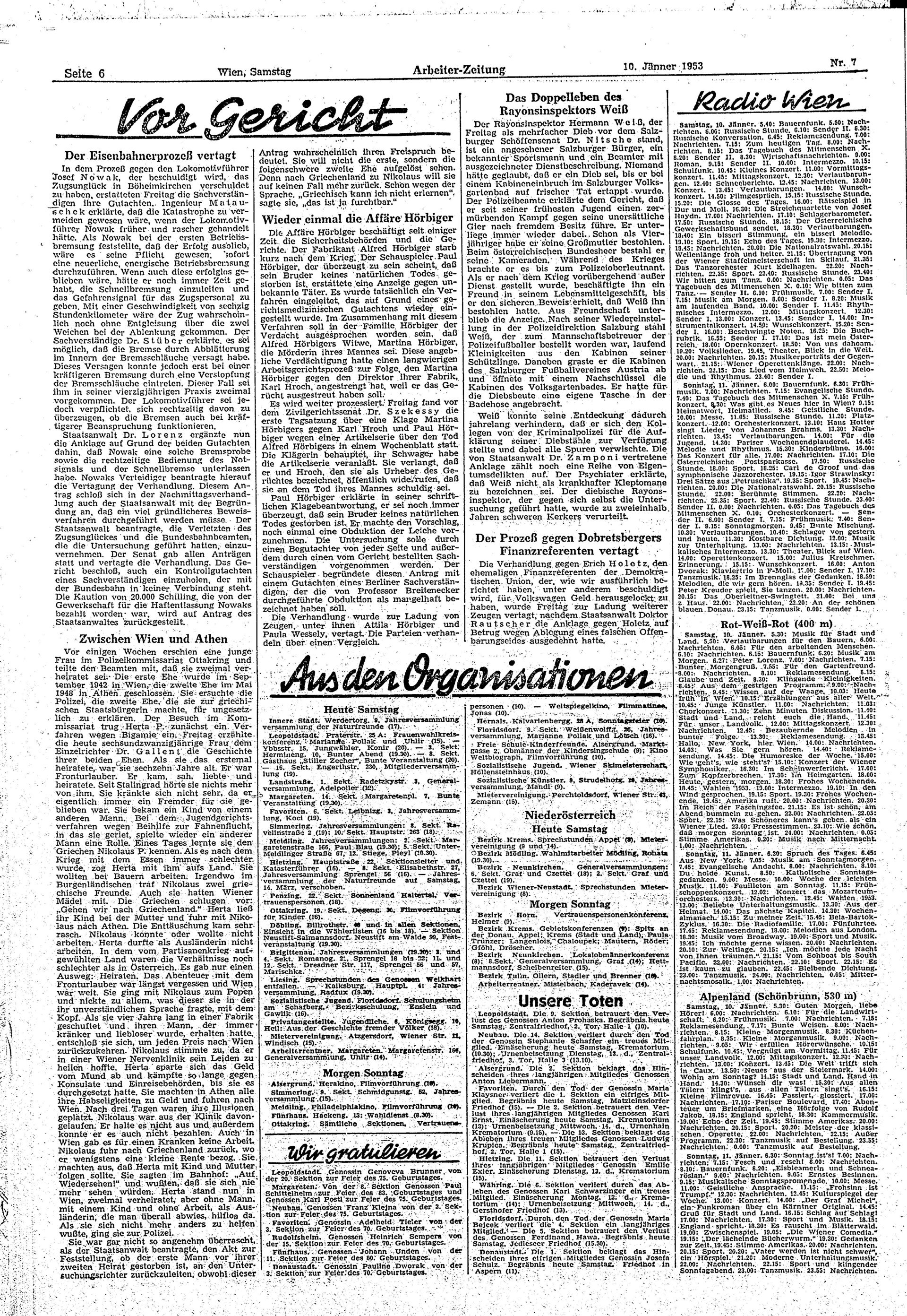 Ausgabe Sa. 10.01.1953, Seite 6