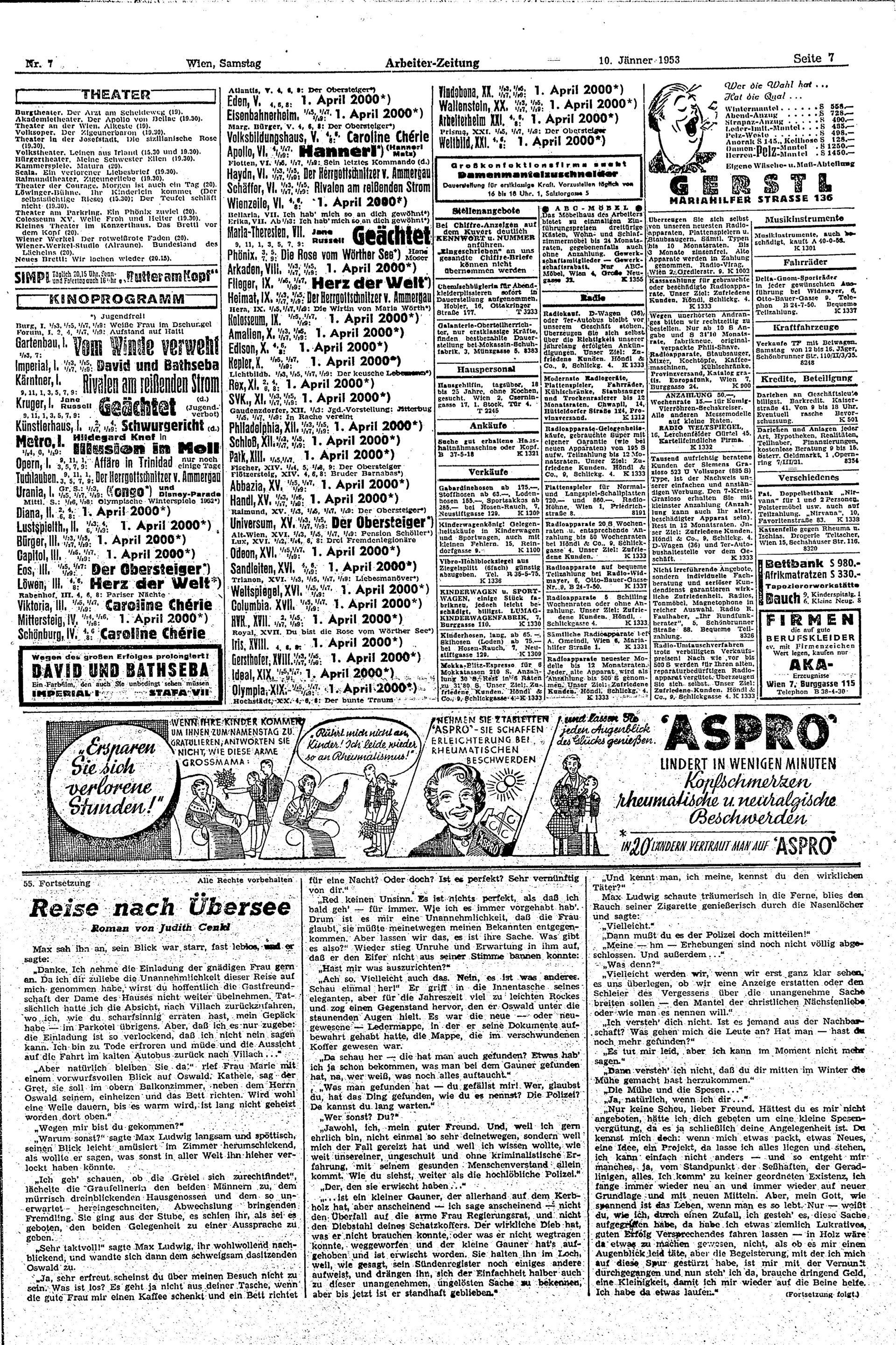 Ausgabe Sa. 10.01.1953, Seite 7