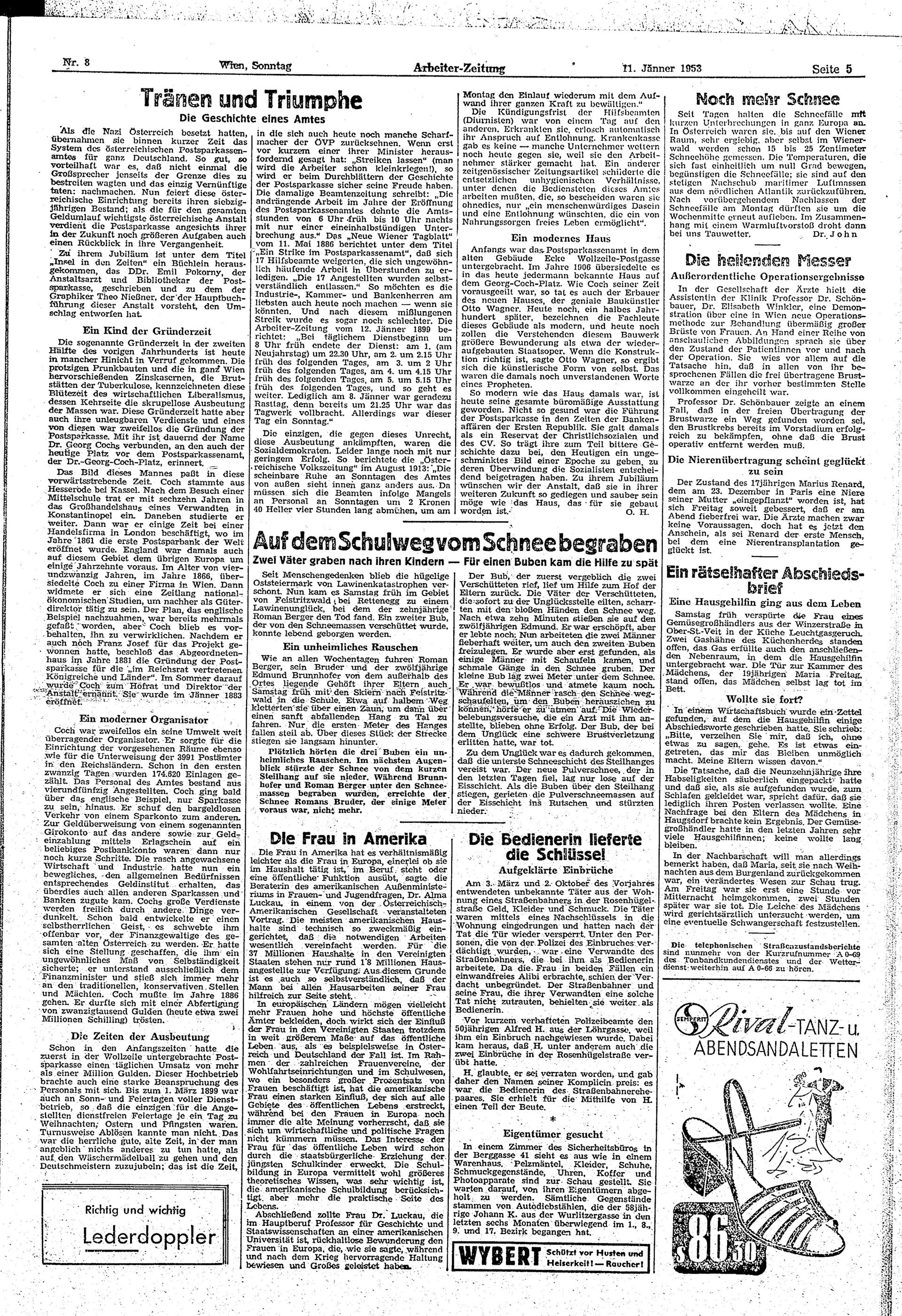 Ausgabe So. 11.01.1953, Seite 5