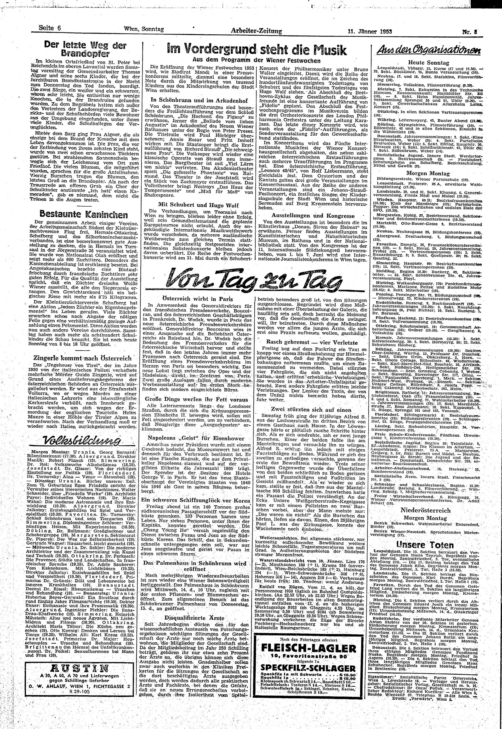 Ausgabe So. 11.01.1953, Seite 6